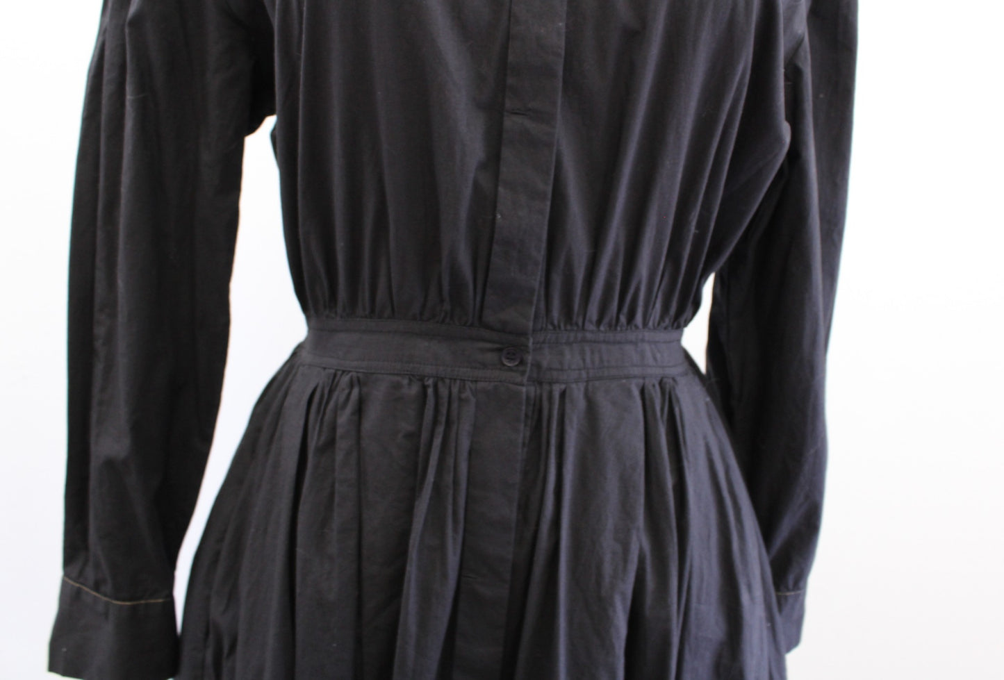 Mes Demoiselles Paris Black Fit and Flare A Line Midi Shirt Dress Size 36