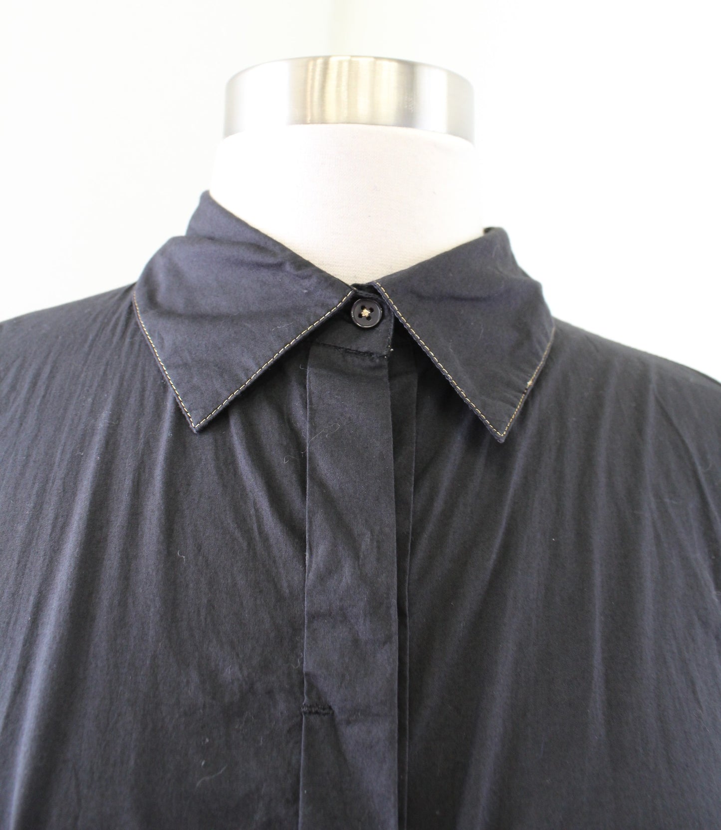 Mes Demoiselles Paris Black Fit and Flare A Line Midi Shirt Dress Size 36