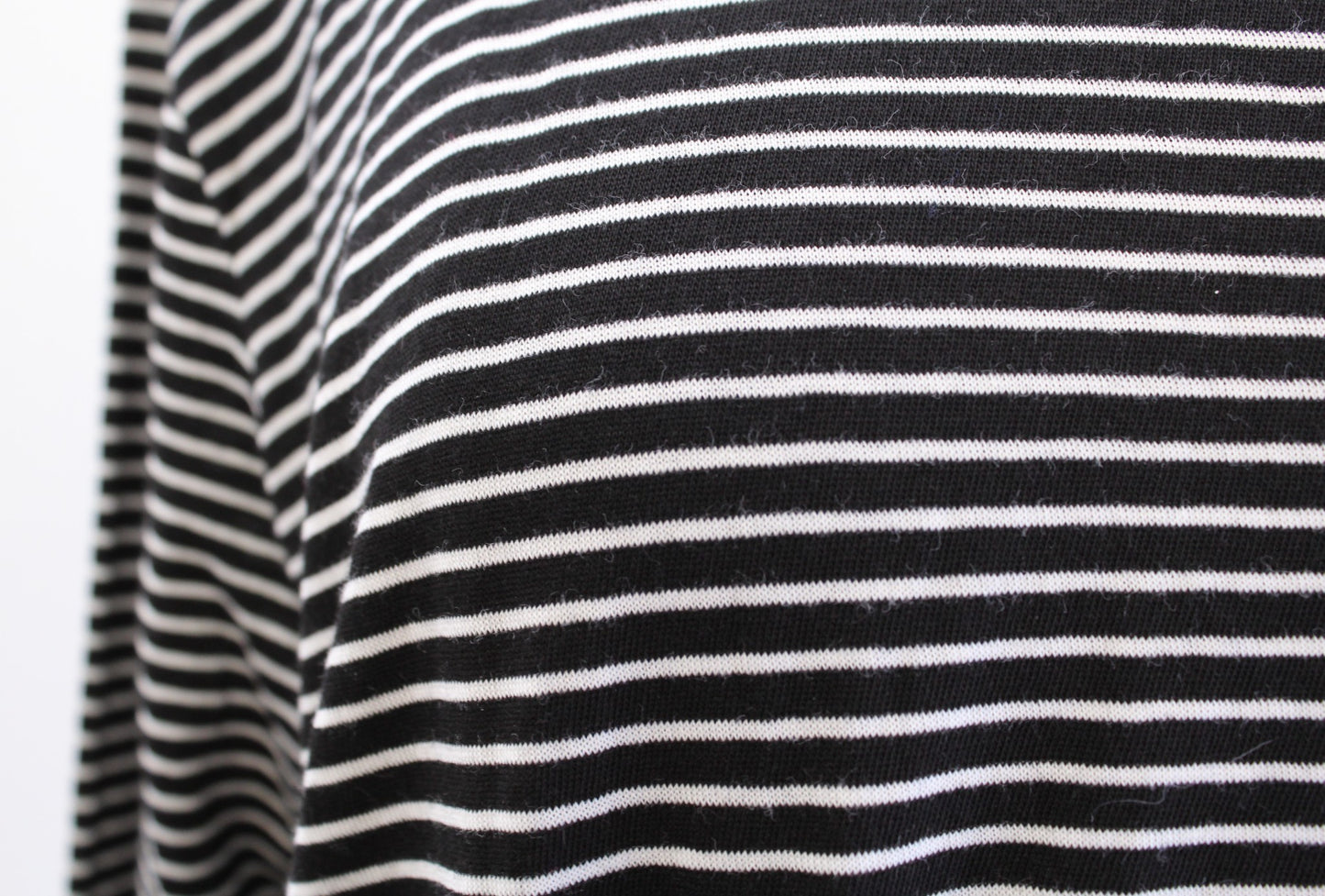 NWT Vince Black White Striped Side Tie Long Sleeve T Shirt Tee Dress Size S Knit