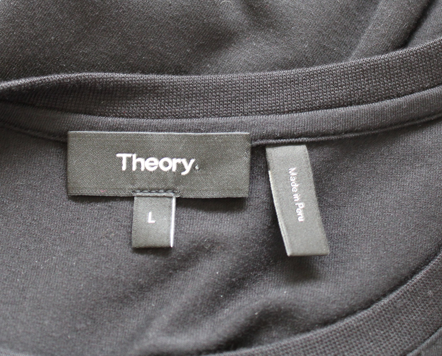 Theory Womens Solid Black Soft Knit Muscle T Shirt Midi Dress Size L Casual