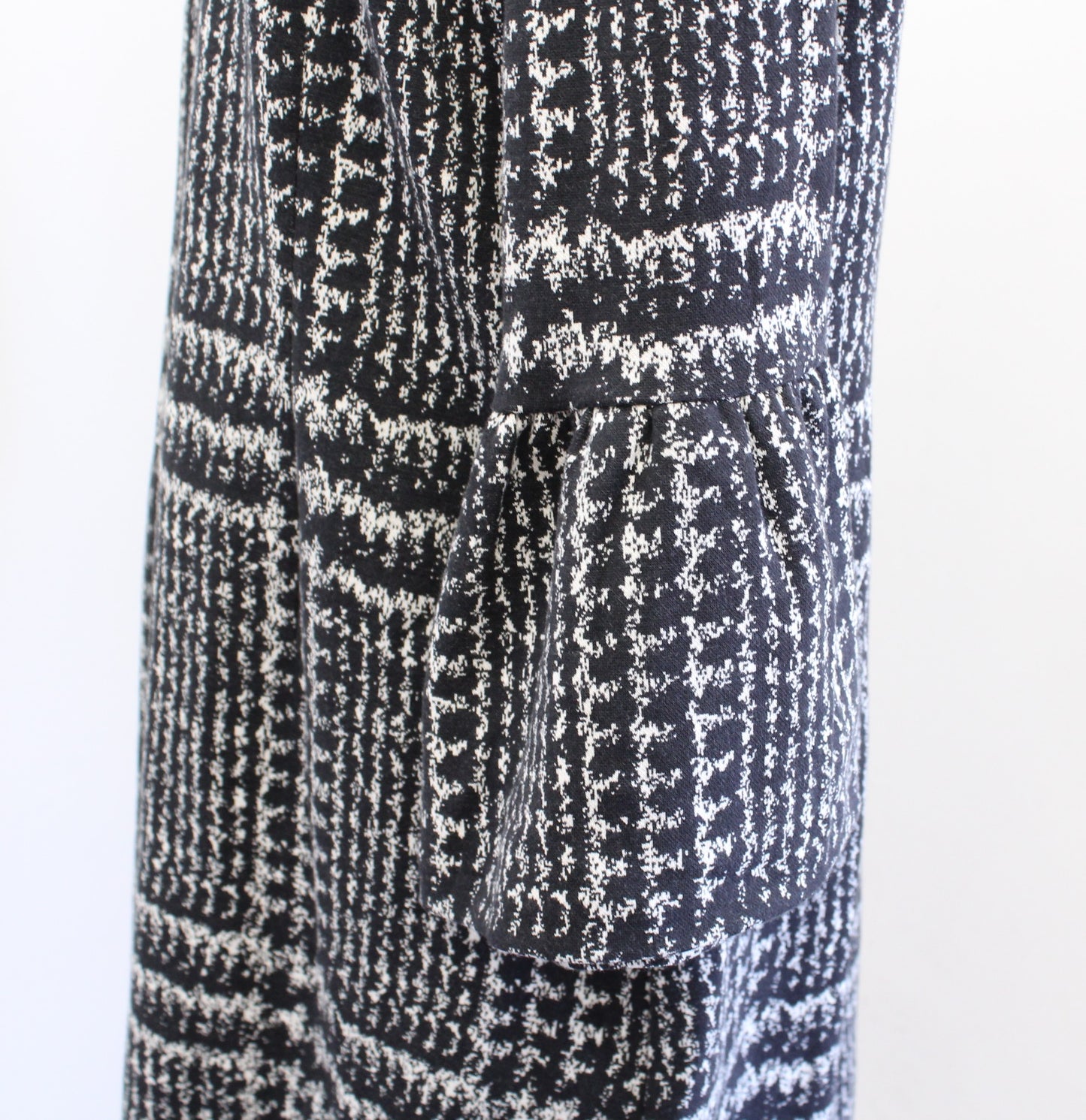 NWT Talbots Womens Black Gray White Plaid Bell Sleeve Knit Shift Dress Size 16