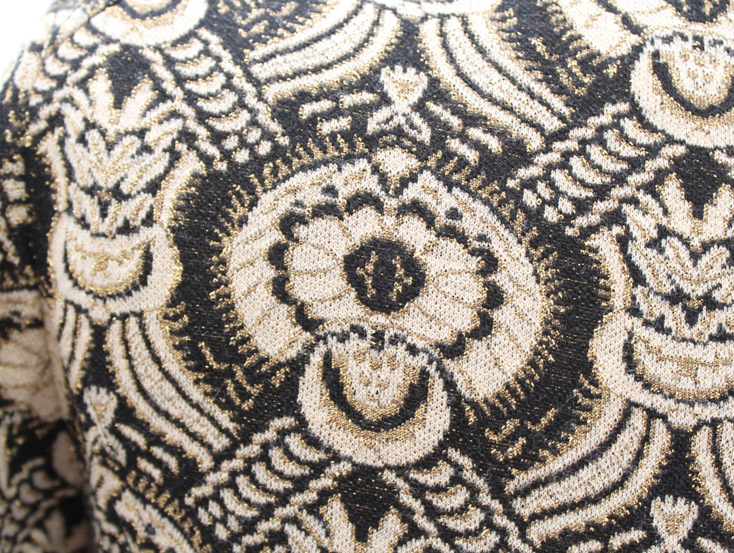 Diane Von Furstenberg Randi Wool Blend Metallic Evening Jacket Coat Size 4 Gold