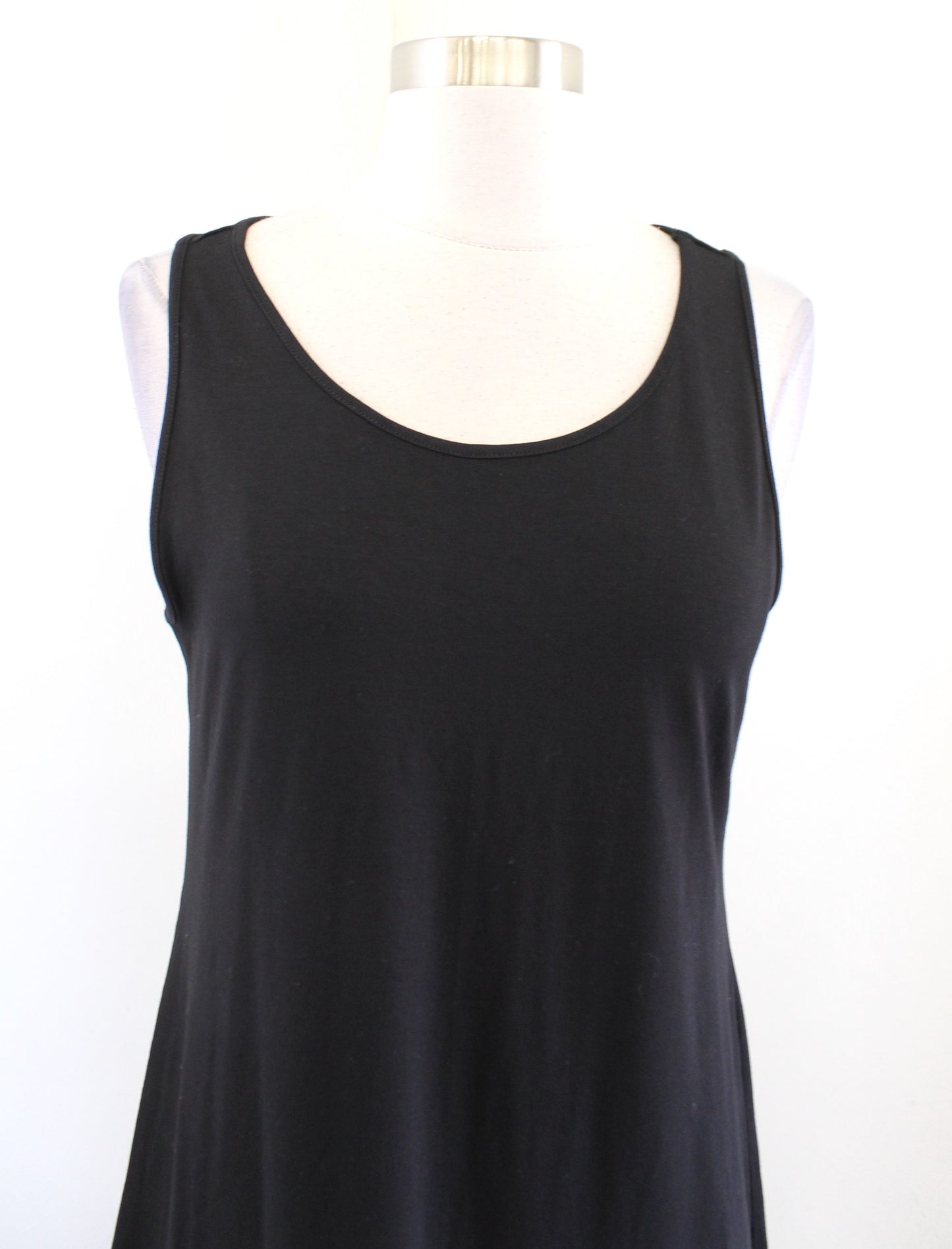 NWT Habitat Clothes to Live in Solid Black Core Travel Knit Midi Dress Size S