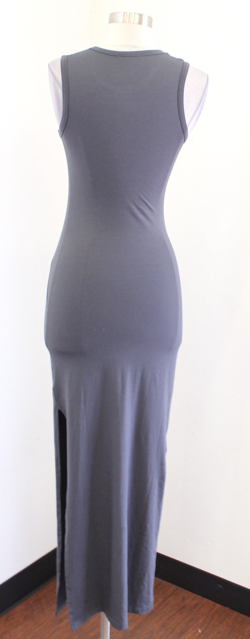 Quince Womens Carbon Gray Tencel Jersey Tank Maxi Dress Size XS Sleeveless