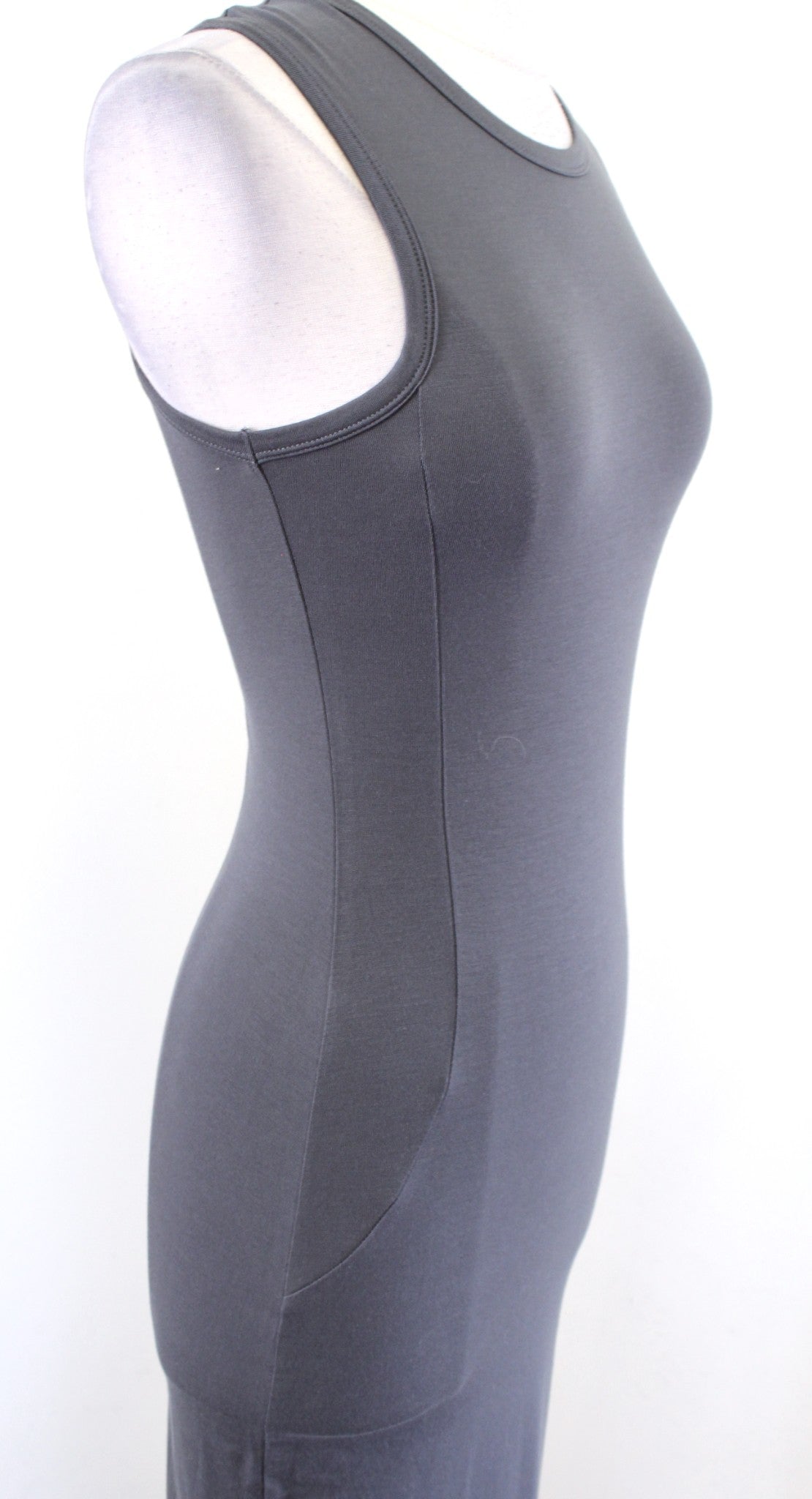 Quince Womens Carbon Gray Tencel Jersey Tank Maxi Dress Size XS Sleeveless
