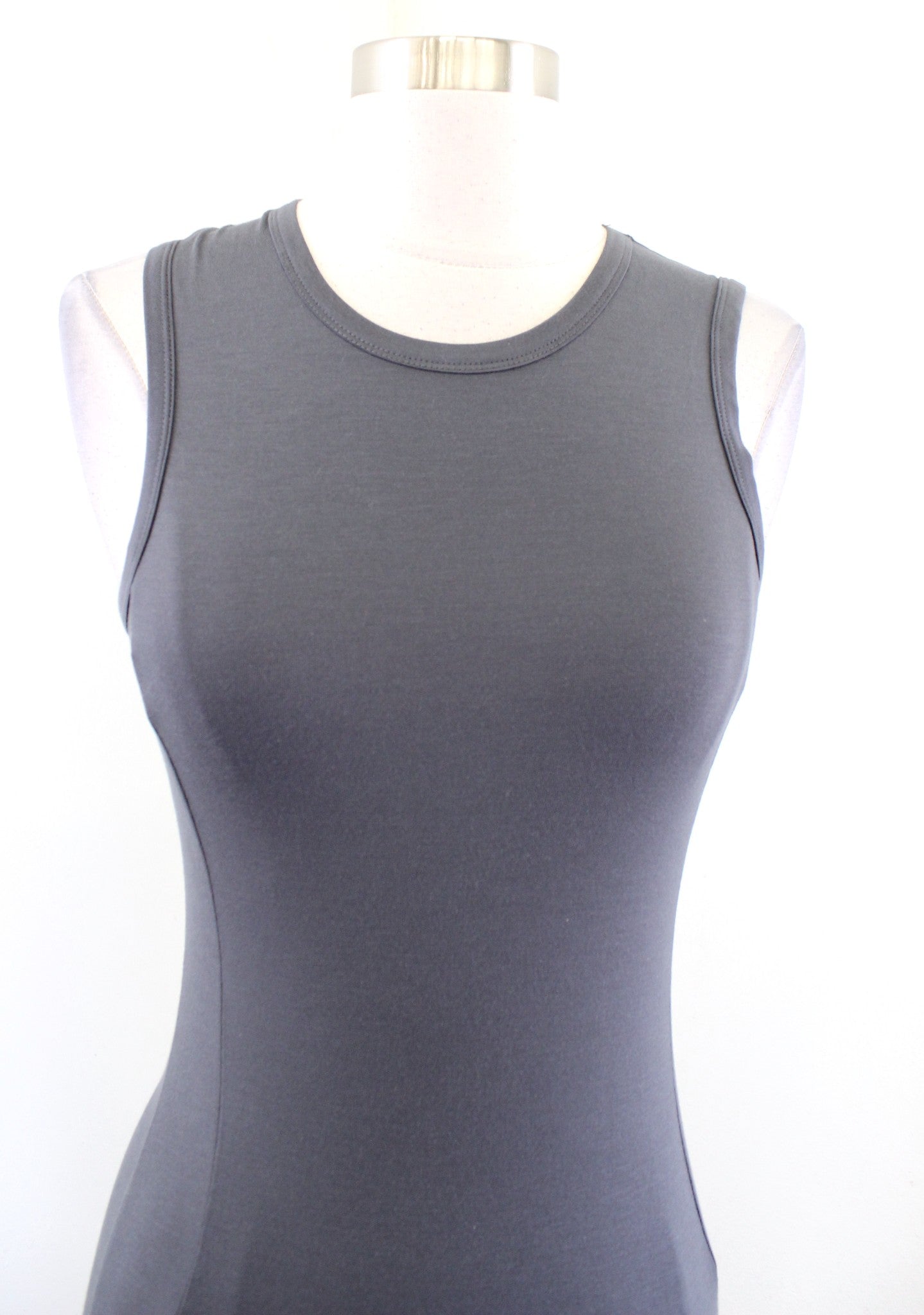 Quince Womens Carbon Gray Tencel Jersey Tank Maxi Dress Size XS Sleeveless