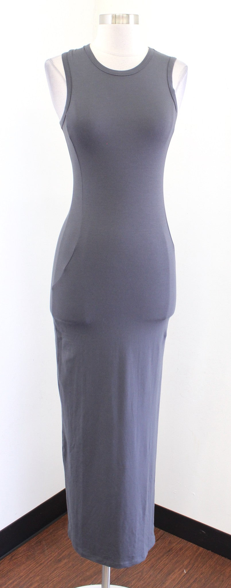 Quince Womens Carbon Gray Tencel Jersey Tank Maxi Dress Size XS Sleeveless
