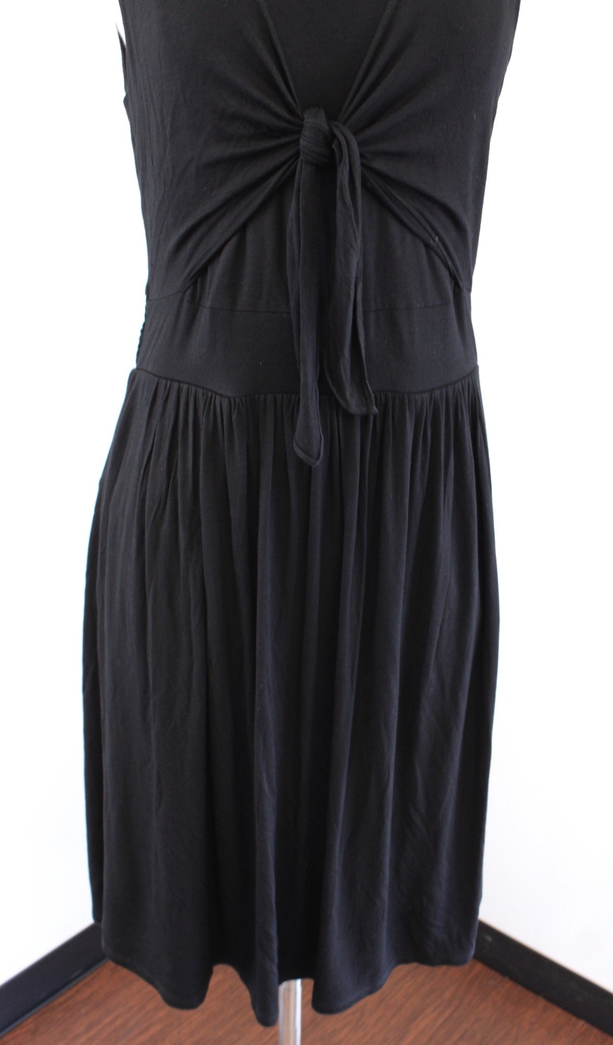Sundance Catalog Easy Travel Days Black Tie Front Knit Sleeveless Dress Size S