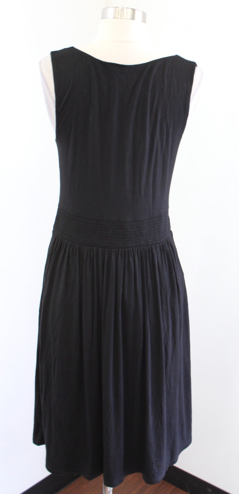 Sundance Catalog Easy Travel Days Black Tie Front Knit Sleeveless Dress Size S