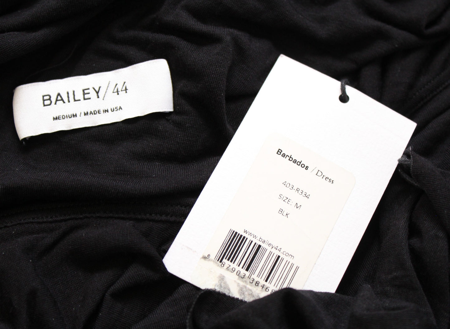 NWT Bailey 44 Anthropologie Black One Shoulder Ruffle Ruched Barbados Dress Sz M