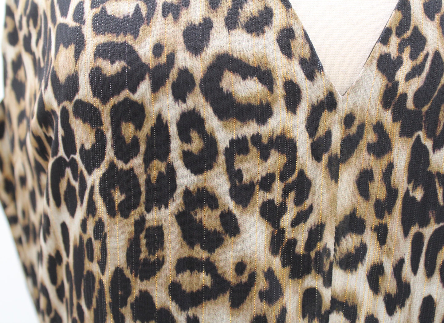 NWT Sam Edelman Metallic Leopard Print Sleeveless Maxi Dress Size 6 V Neck