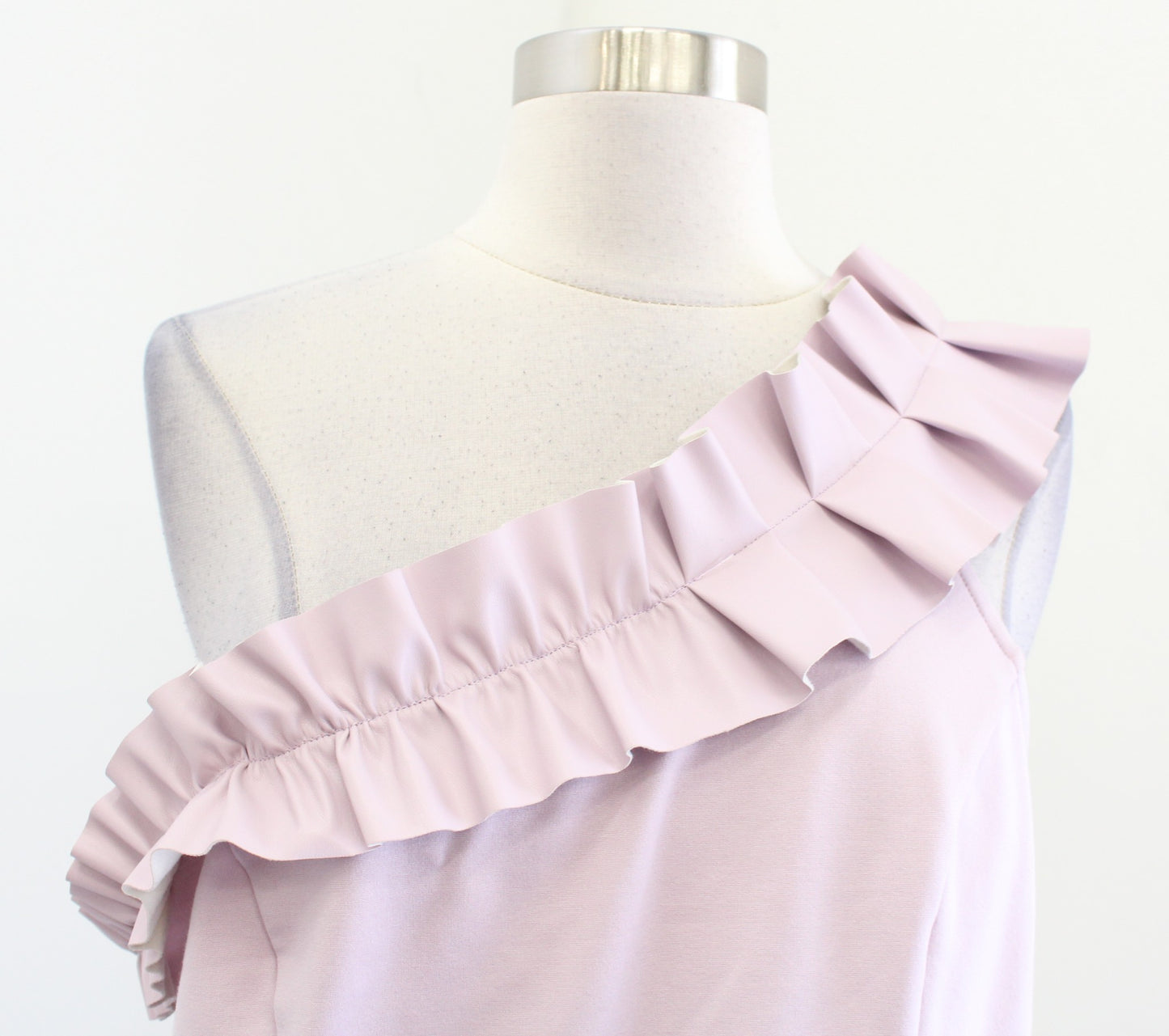 NWT Sunday in Brooklyn Anthropologie Lilac Ruffle One Shoulder Top Blouse Sz XL