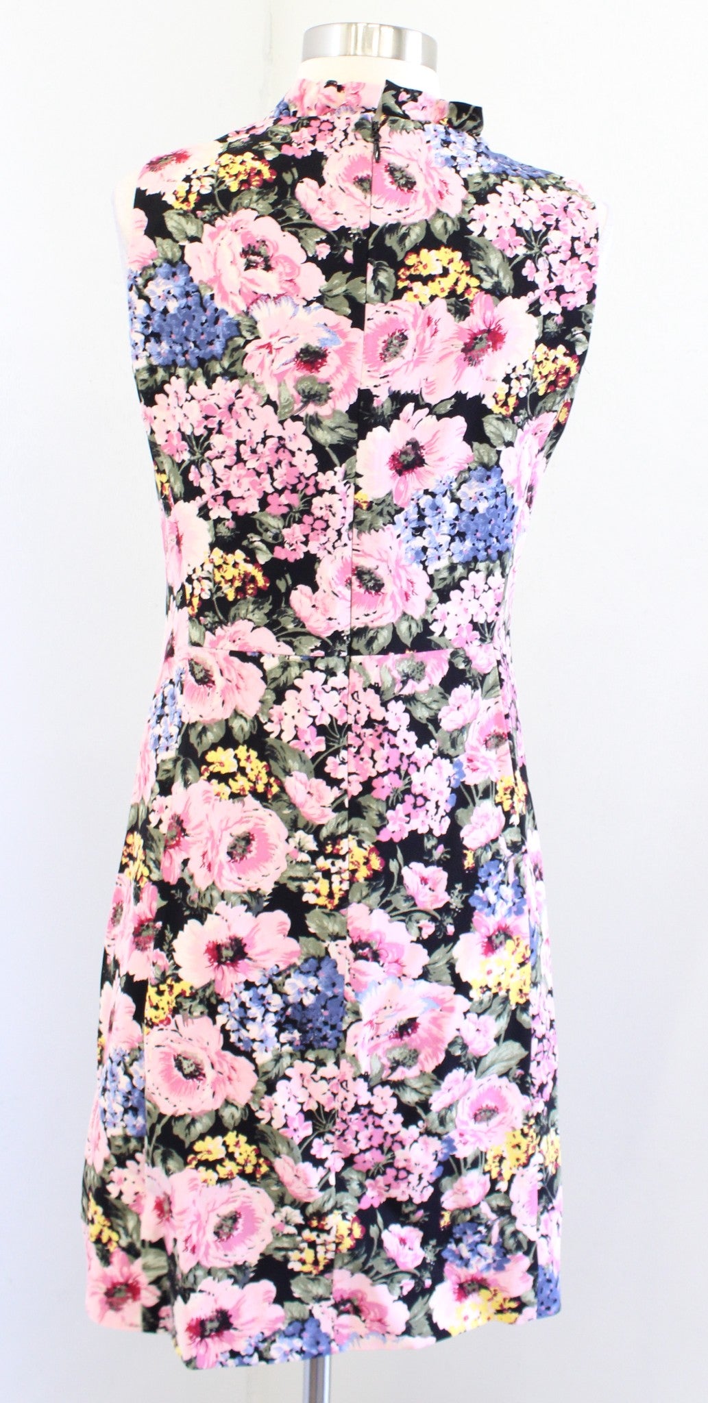 Rebecca Taylor Lavinia Garden Floral Print Ruffle Neck Sheath Dress Size 6 Pink