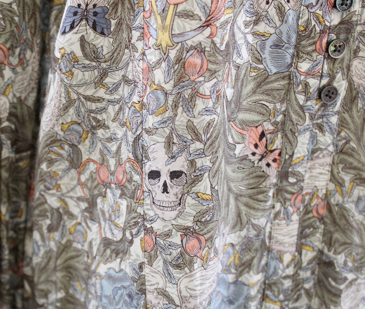 NWT Zadig and Voltaire Twins Soft British Flowers Floral Skull Top Blouse Size M