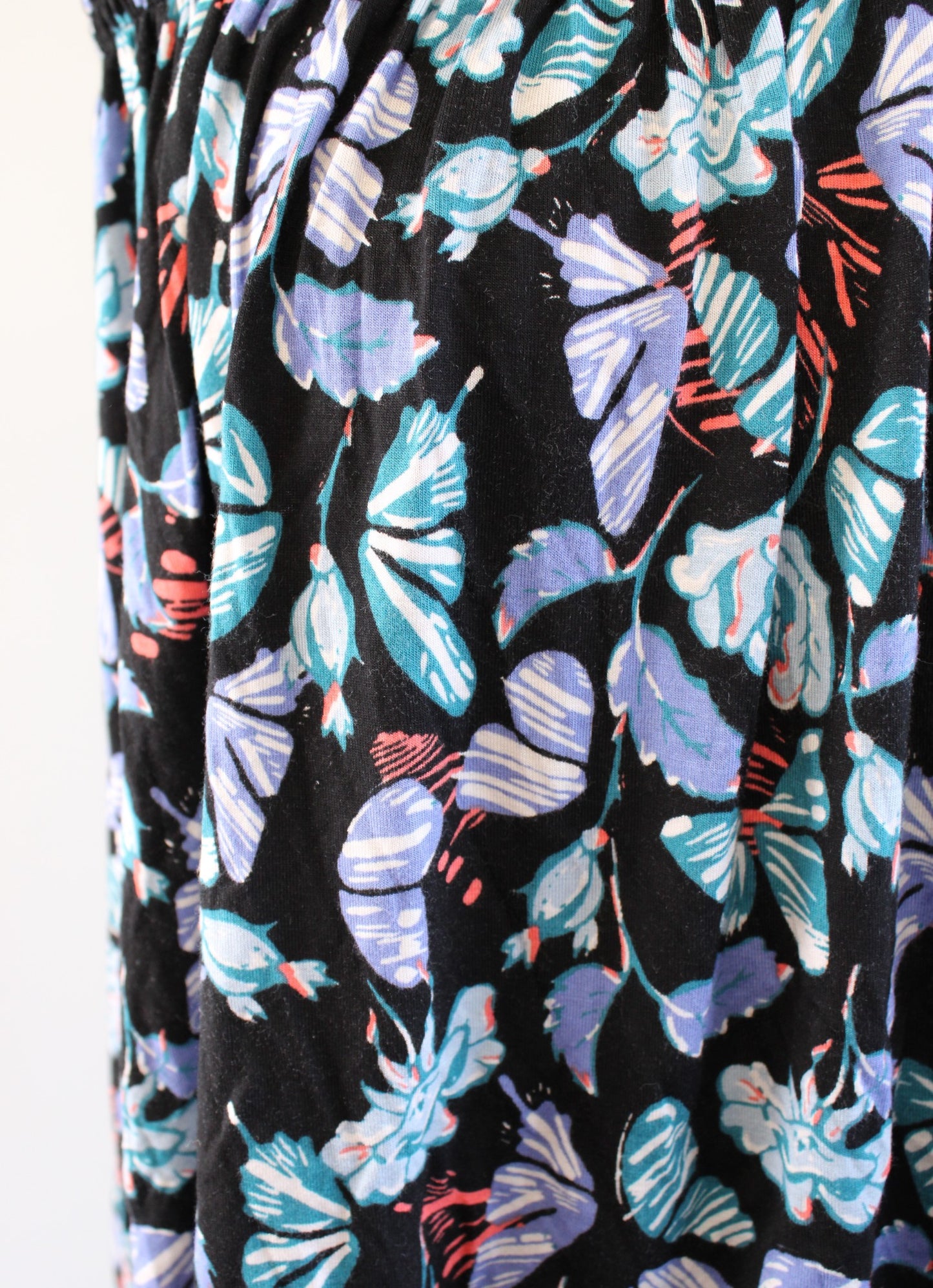 We the Free Free People Lexington Floral Off the Shoulder Top Blouse Sz S Black