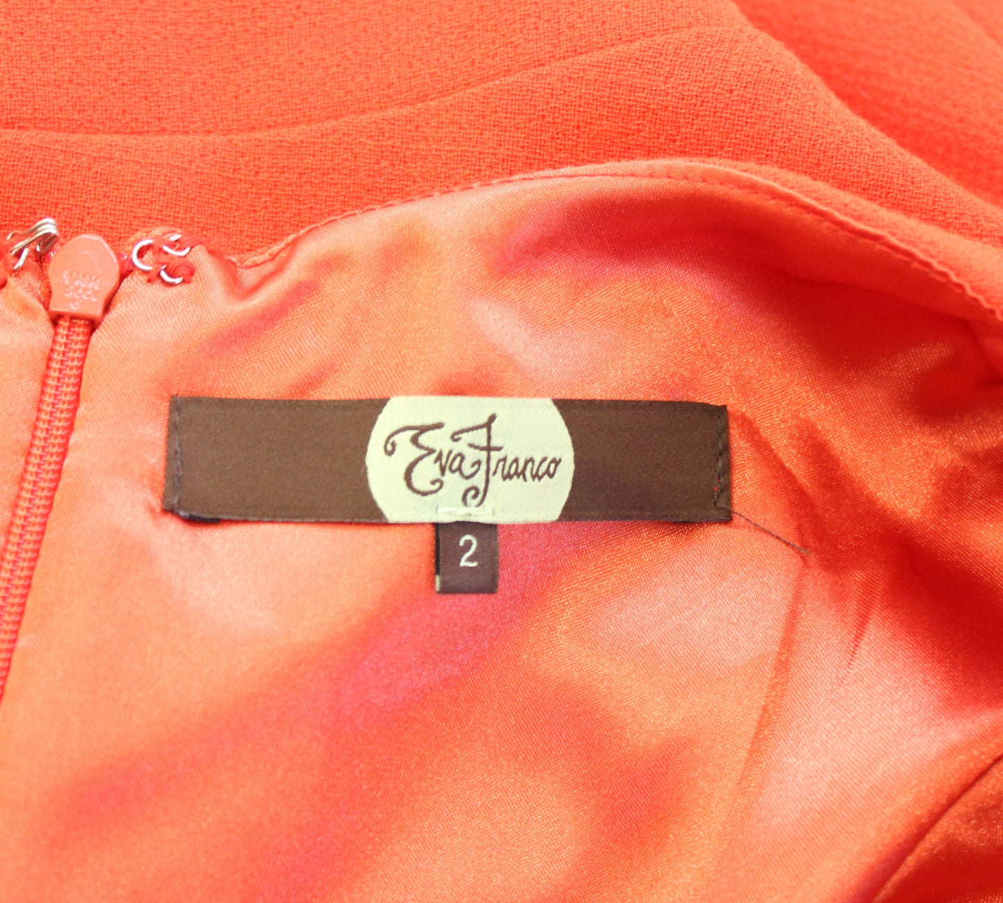 Eva Franco Anthropologie Orange Wool Fit and Flare Embellished Dress Bow Lace 2