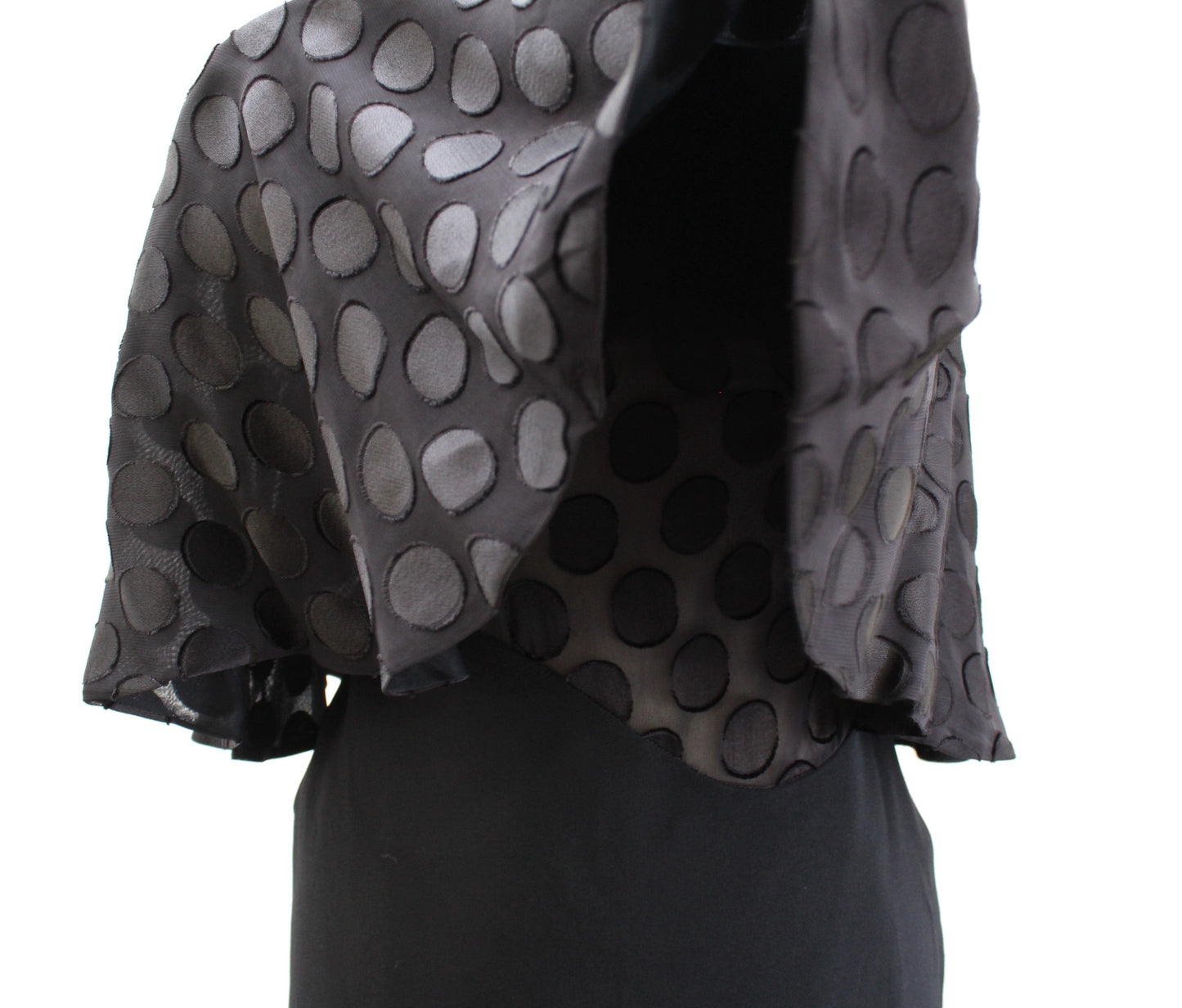 NWT Cushnie et Ochs Black Strapless Polka Dot Layered Cady Dress Size 0 Cocktail