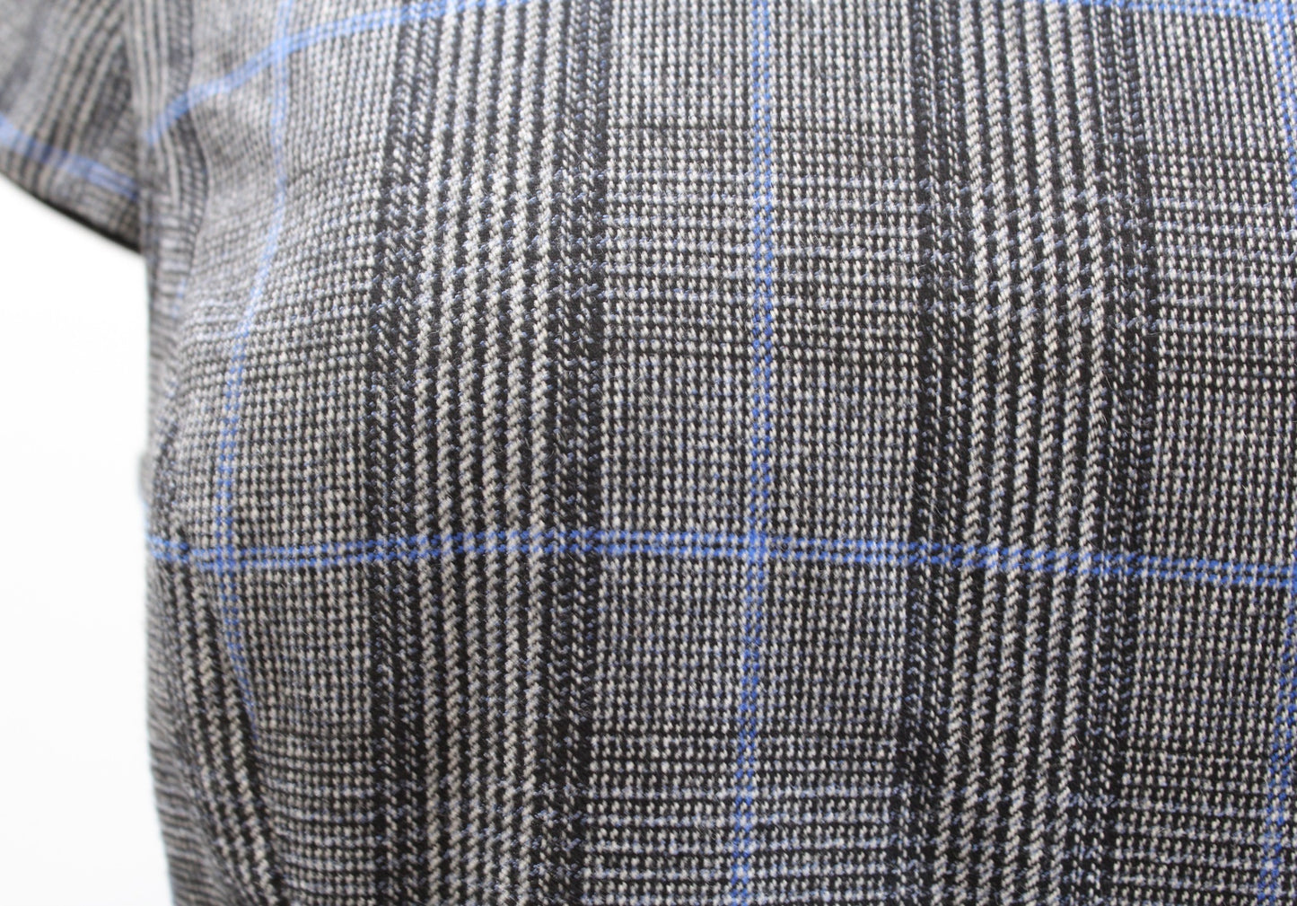 Banana Republic Gray Black Blue Plaid Godet Flounce Hem Sheath Dress Size 8 Wool