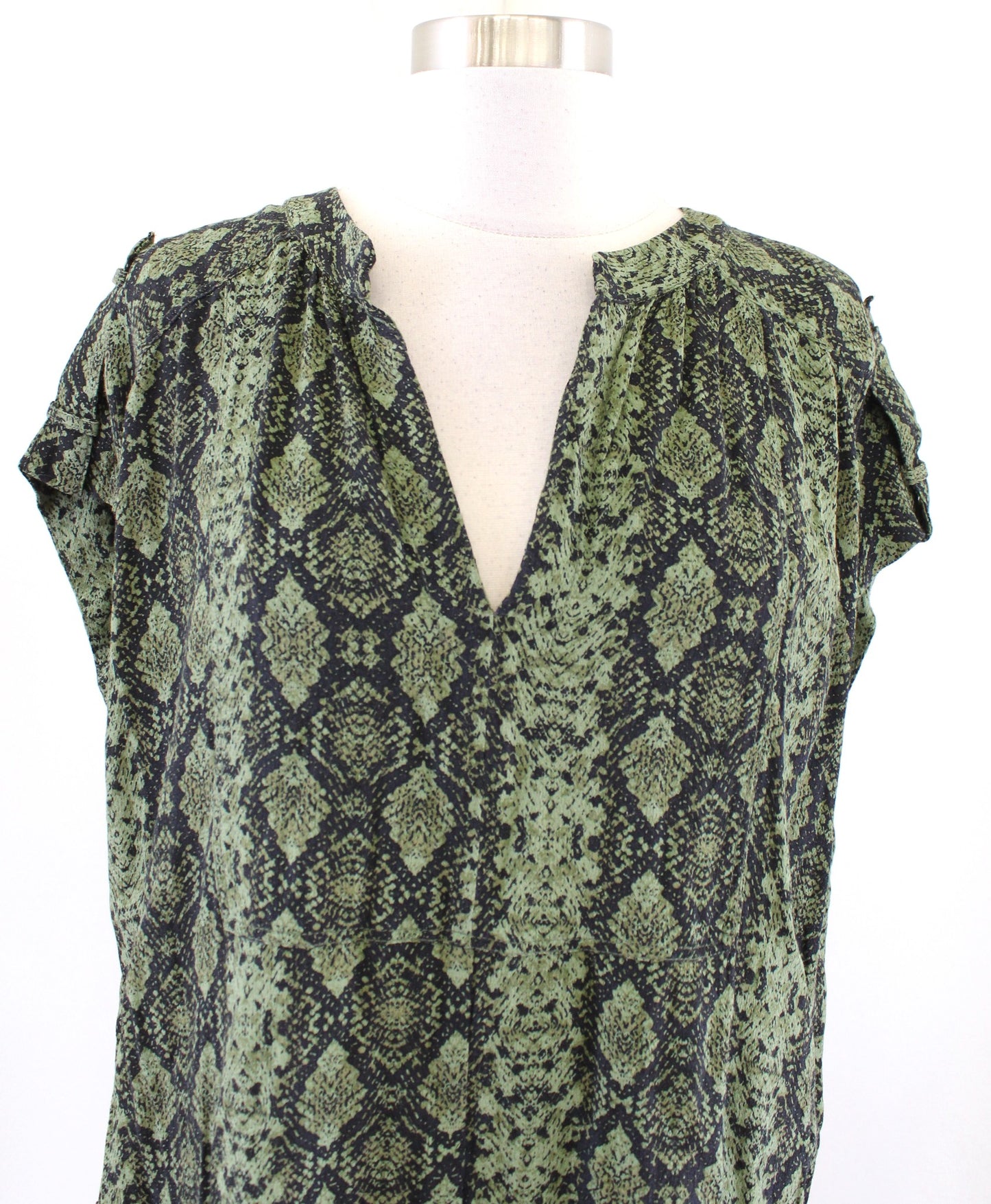 by Anthropologie Rachel Green Snakeskin Print Tunic Shift Dress Size XLP PXL