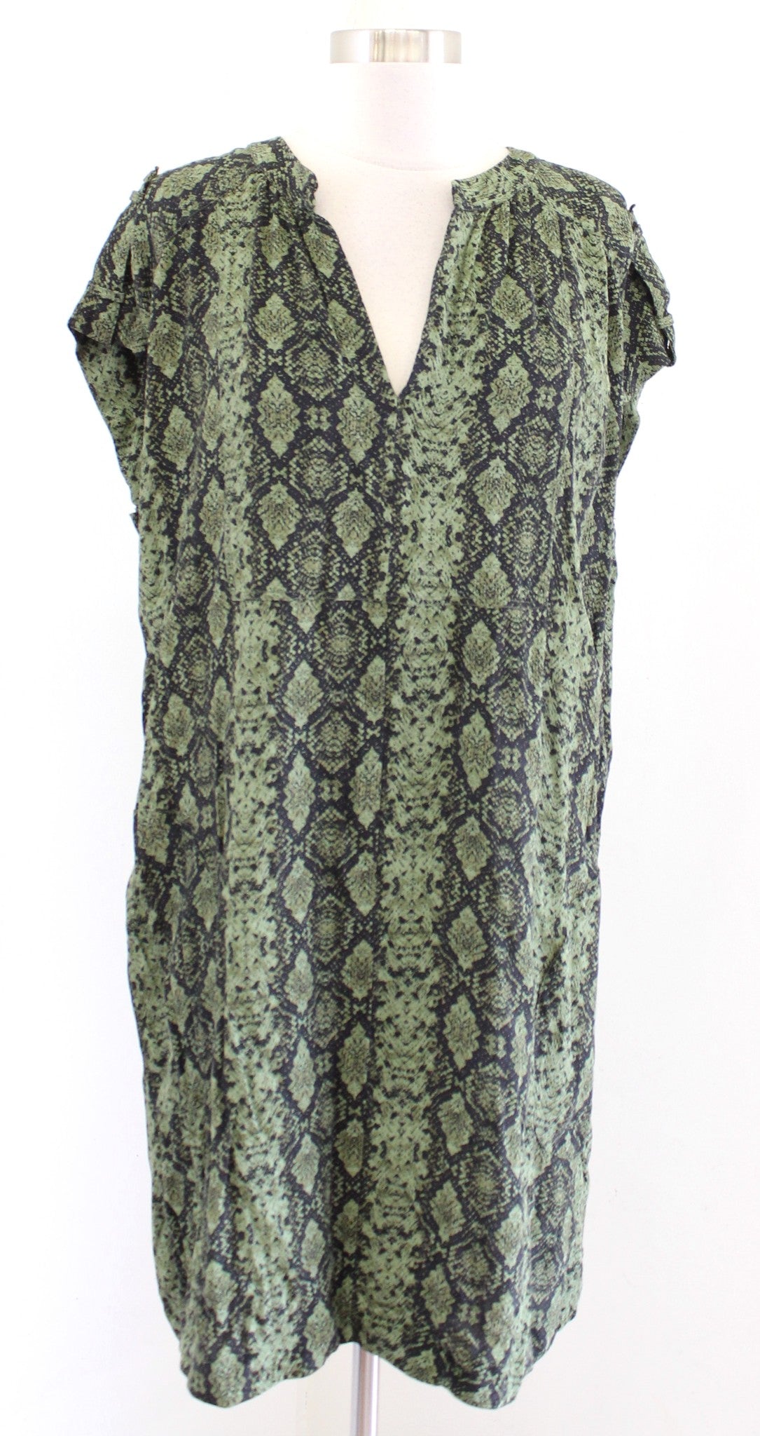 by Anthropologie Rachel Green Snakeskin Print Tunic Shift Dress Size XLP PXL