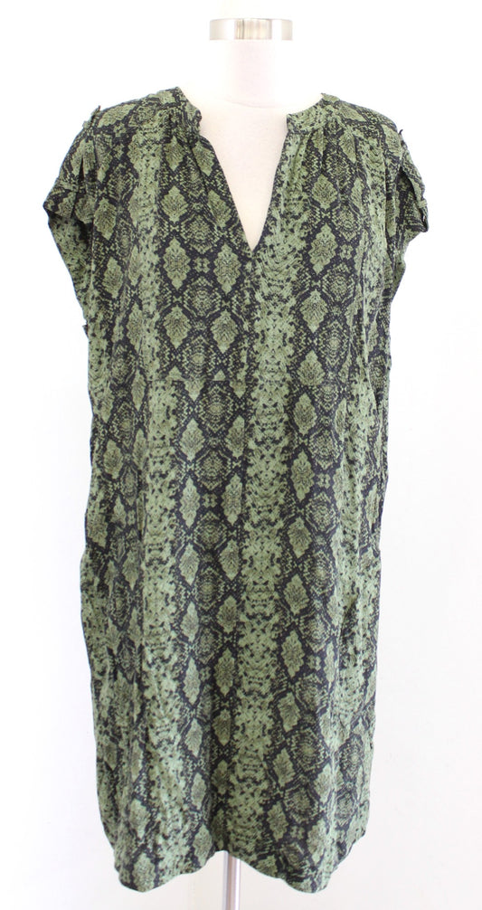 by Anthropologie Rachel Green Snakeskin Print Tunic Shift Dress Size XLP PXL