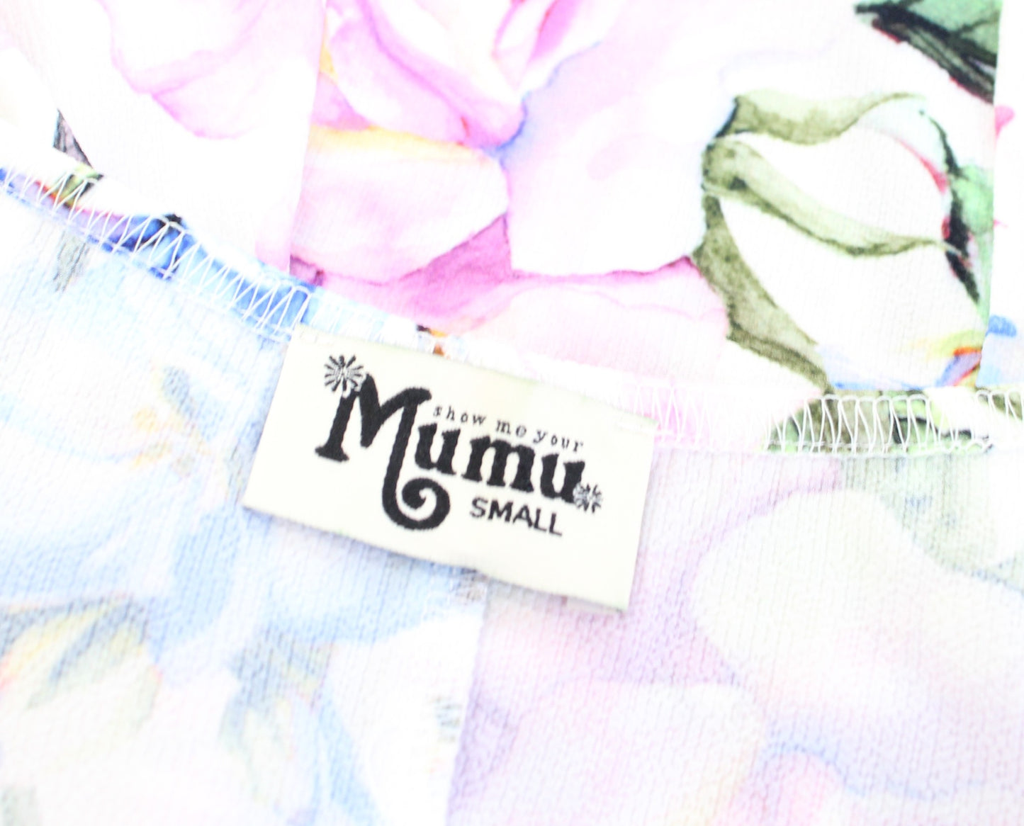 Show Me Your Mumu Ibiza White Multi Color Floral Open Back Mini Dress Size S