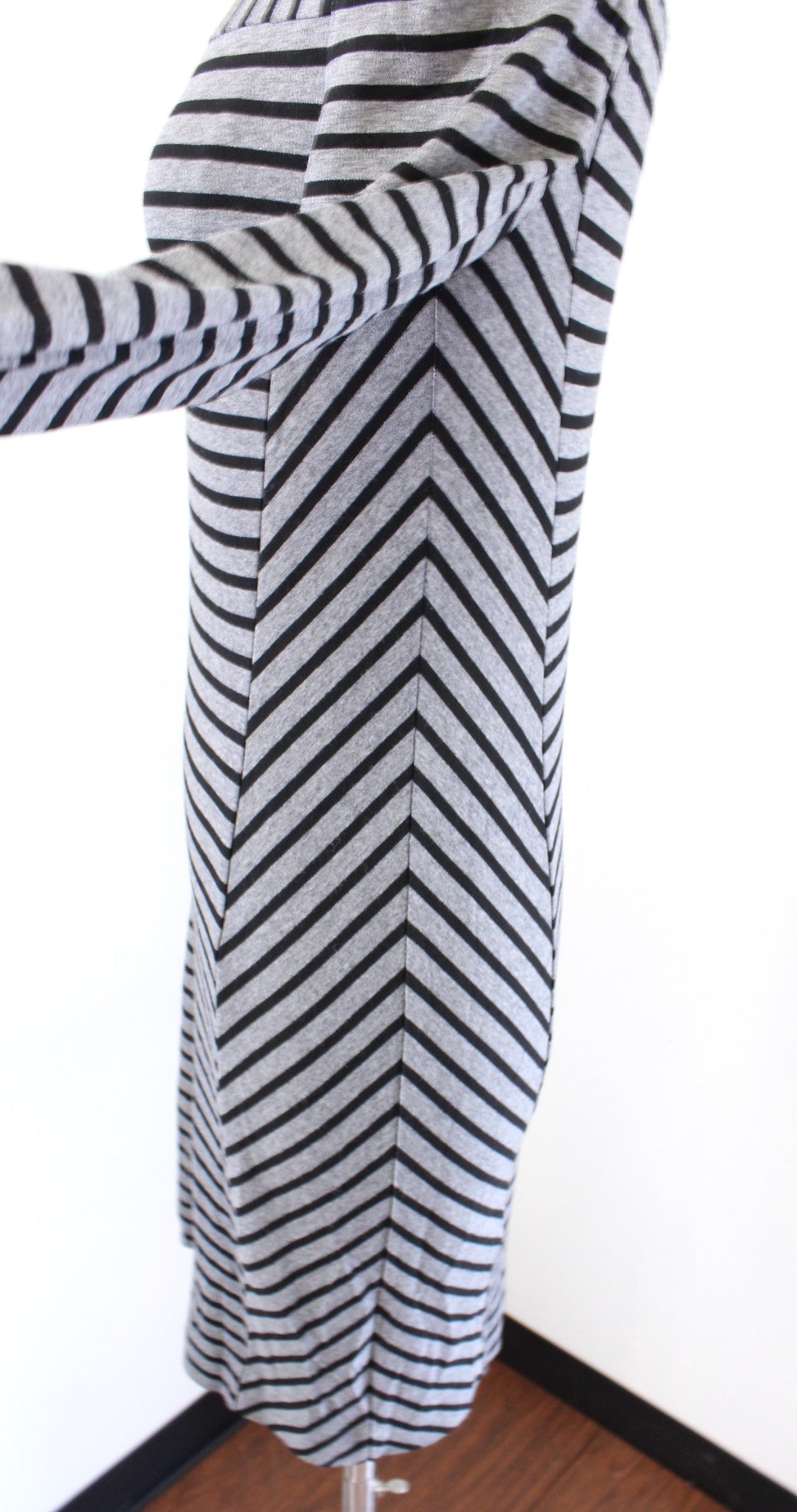 Tory Burch Womens Gray Black Striped Rollover Turtleneck Knit Dress Size XS