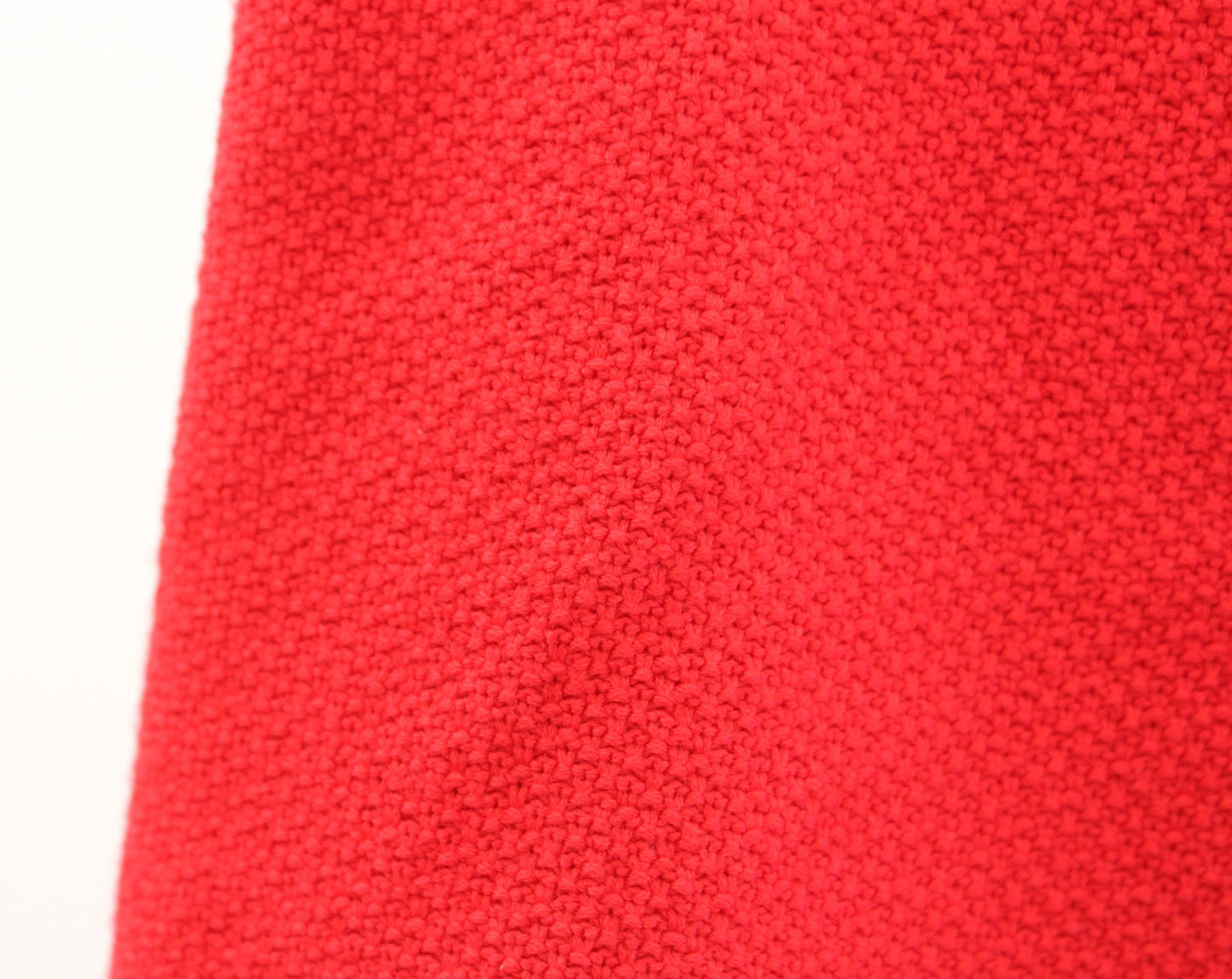 St John Womens Solid Red Textured Knit Pleated Flounce Hem Skirt Size 12