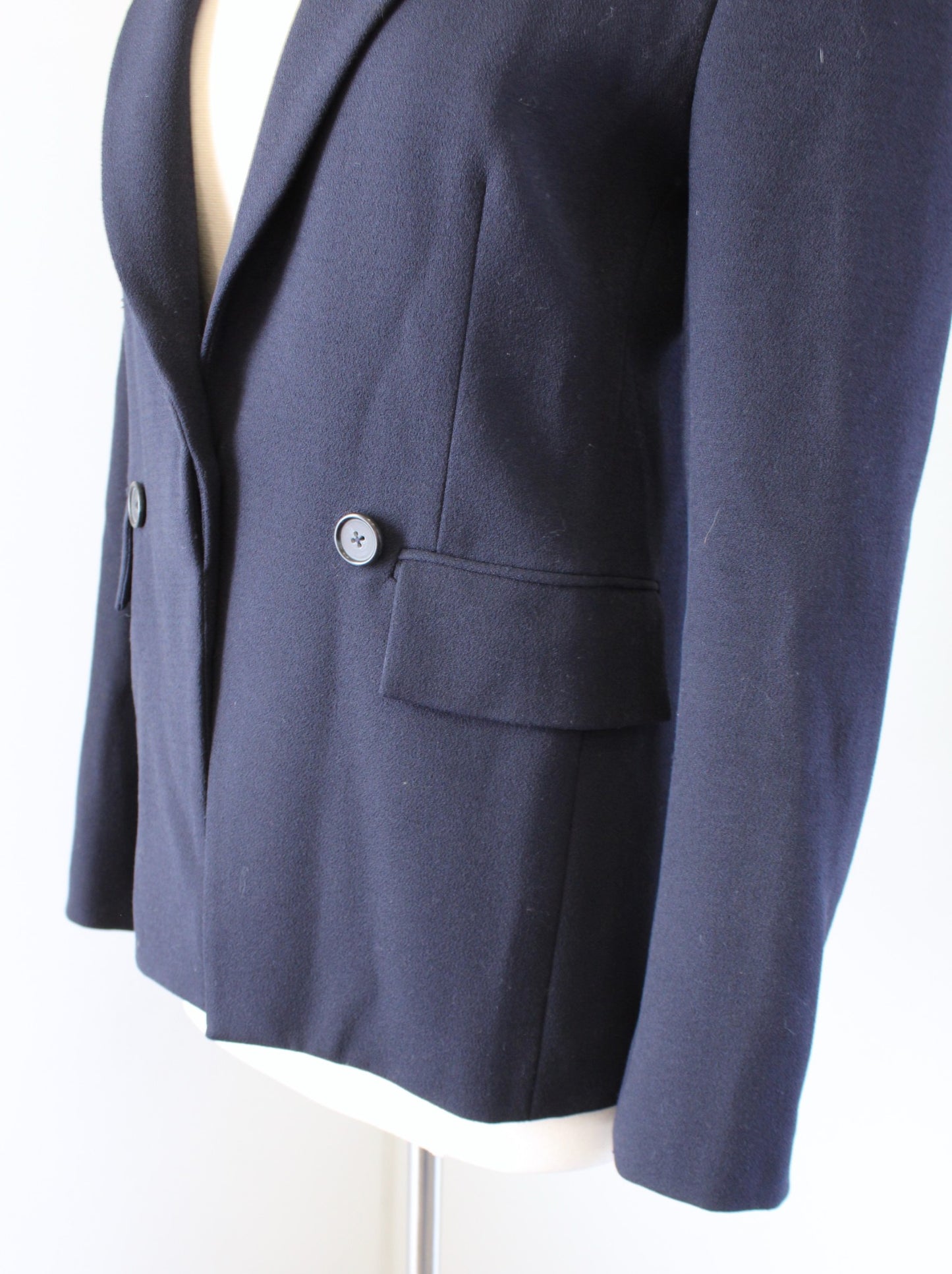 Joie Womens Kierra Solid Navy Blue Midnight Blazer Suit Jacket Size 2