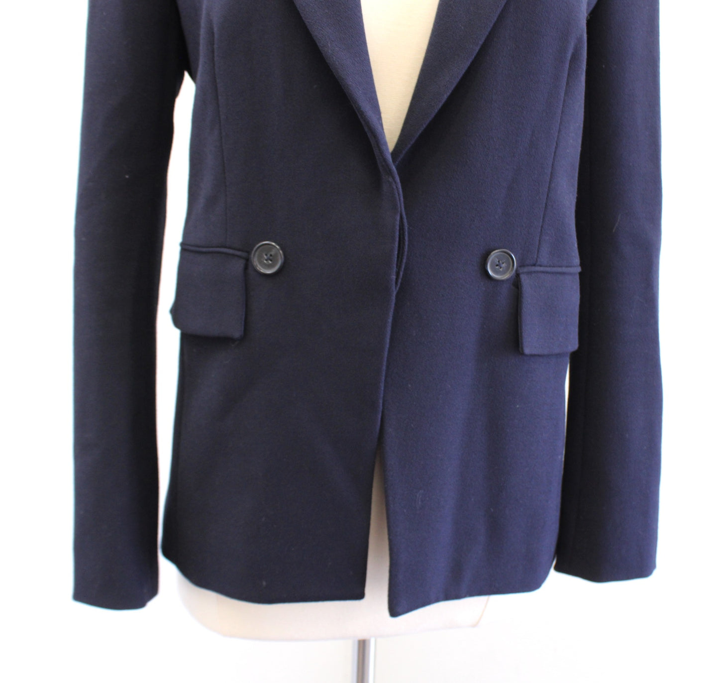 Joie Womens Kierra Solid Navy Blue Midnight Blazer Suit Jacket Size 2