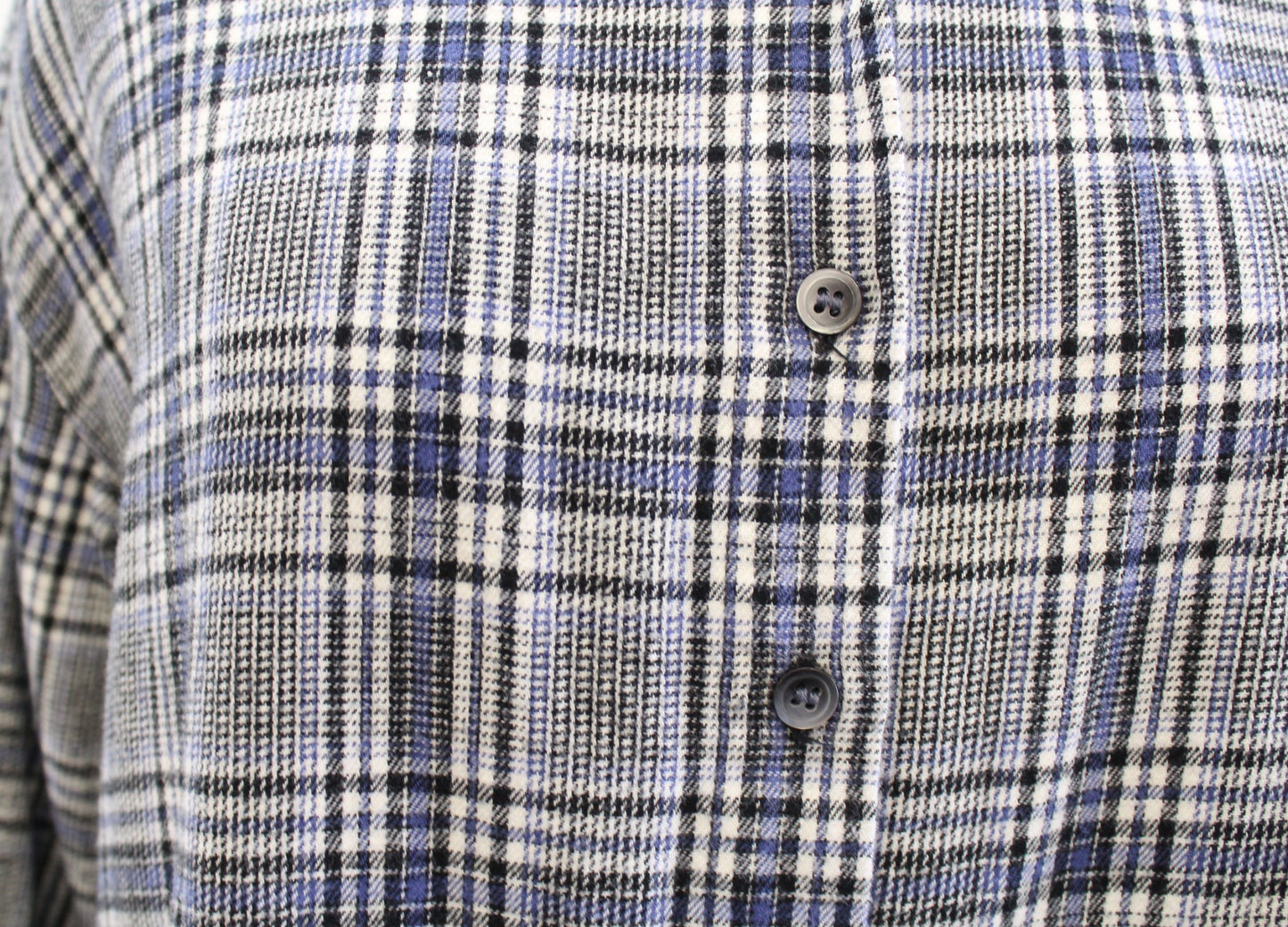Madewell Flannel Westlake Dublin Plaid Button Front Shirt Sz XS Black White Blue