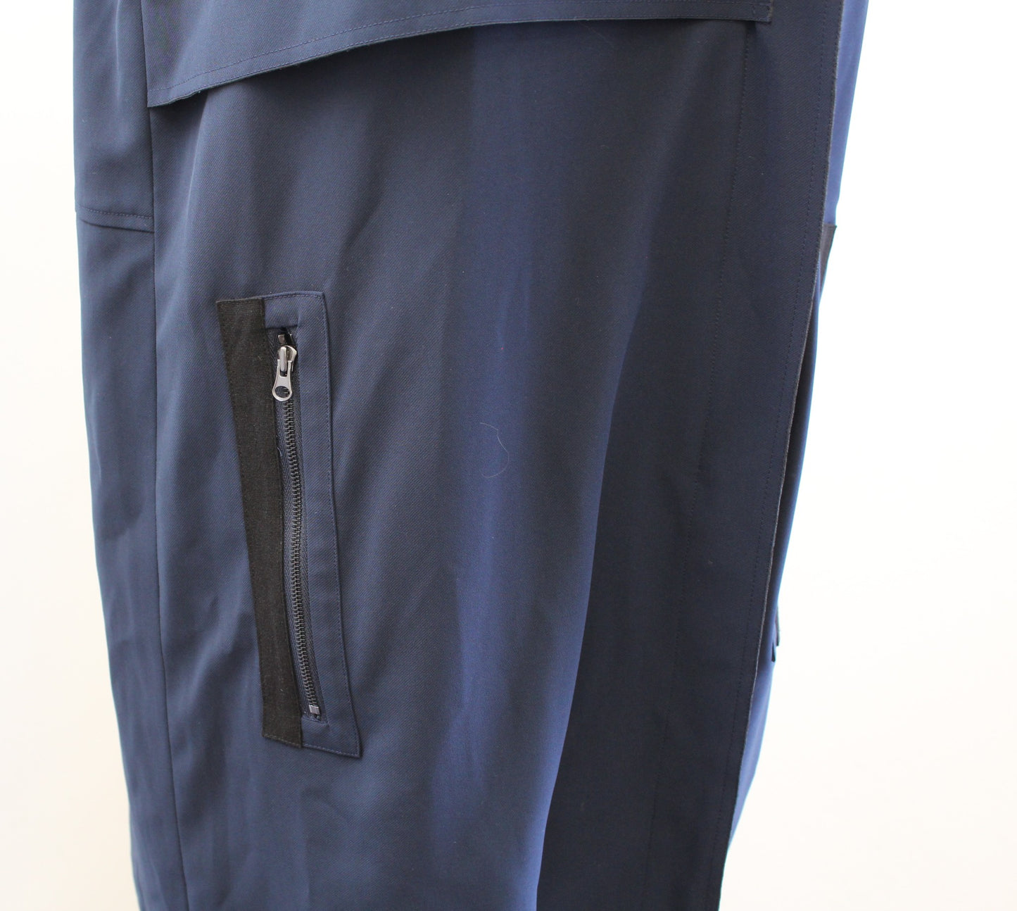 VINCE Navy Blue Laser Cut Trench Style Vest Jacket Zip Front Size S Sleeveless