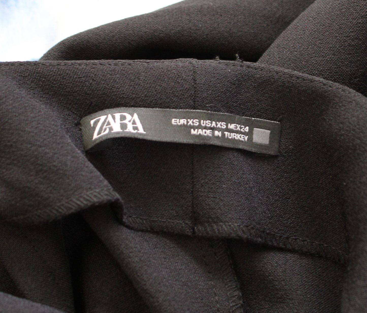 Zara Solid Black Split Square Neck Open Back Midi Dress Size XS Cocktail Fitted