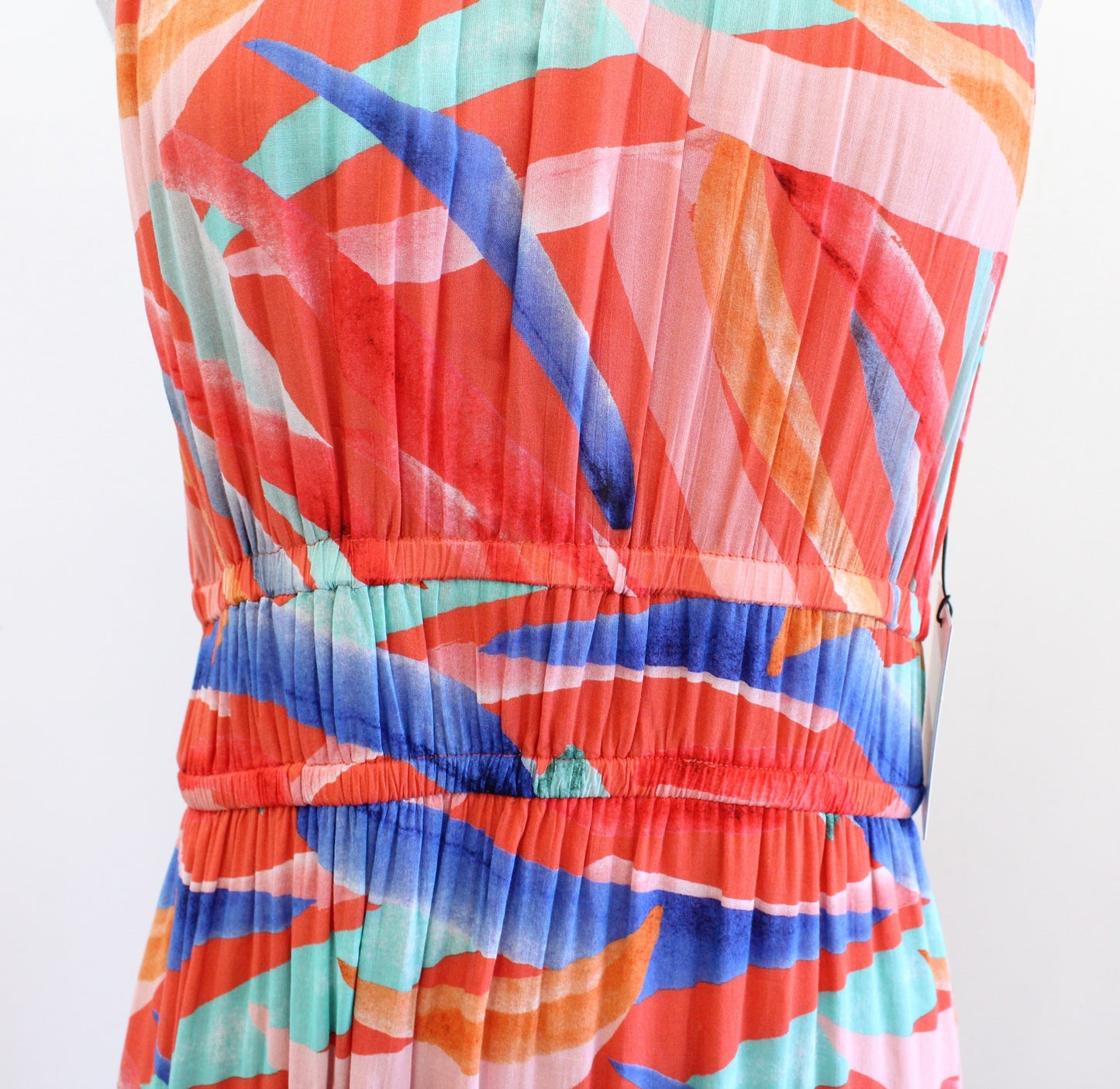 NWT Bella Dahl Watercolor Print Tie Halter Neck Midi Dress Sundress Size S Beach