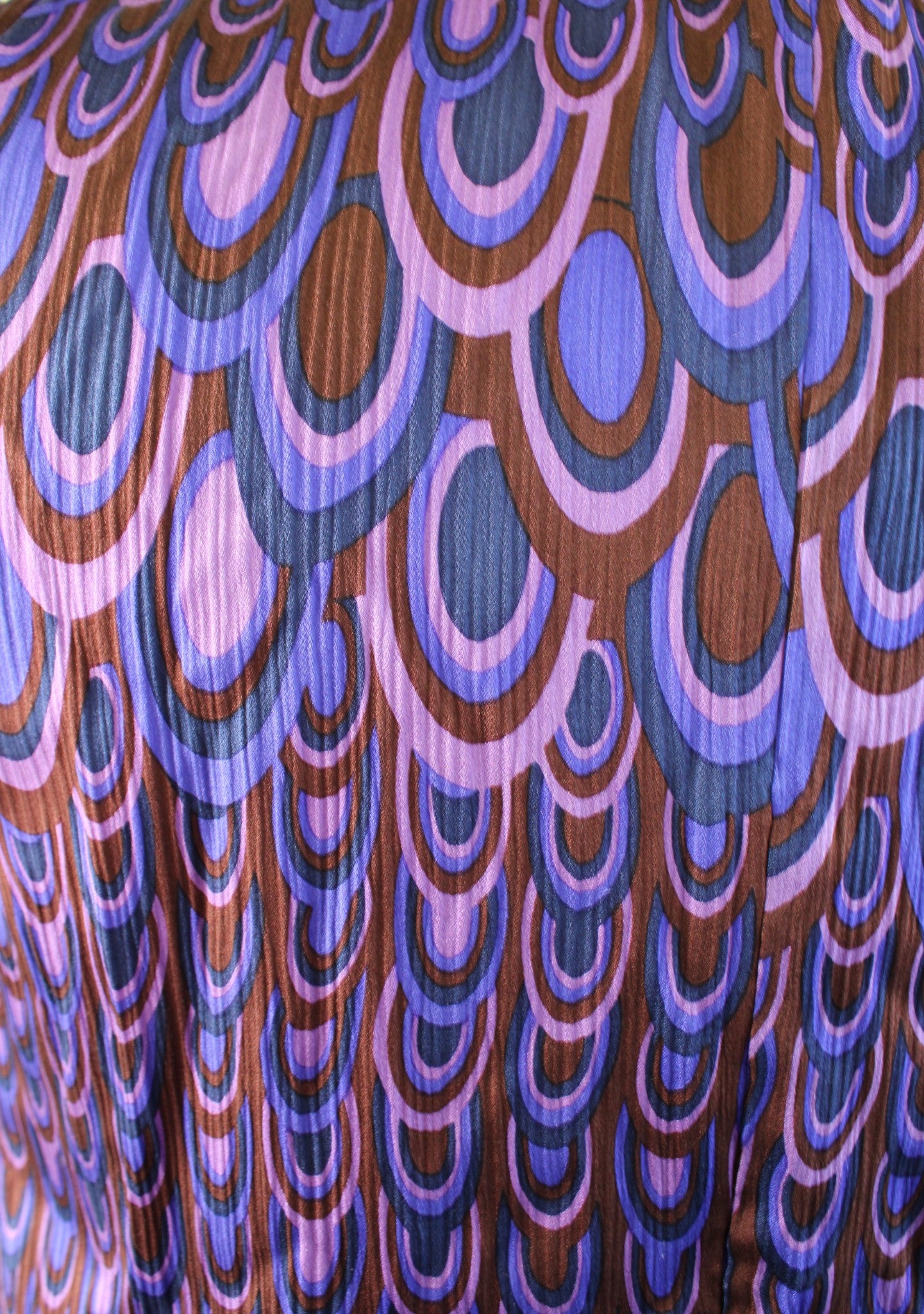 Nanette Leopore Purple Blue Geometric Print Silk Keyhole Collared Top Blouse 2 Sleeveless