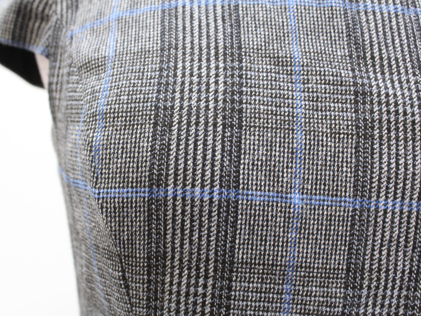 Banana Republic Plaid Godet Flounce Hem Sheath Dress Sz 2 Gray Blue Wool Career