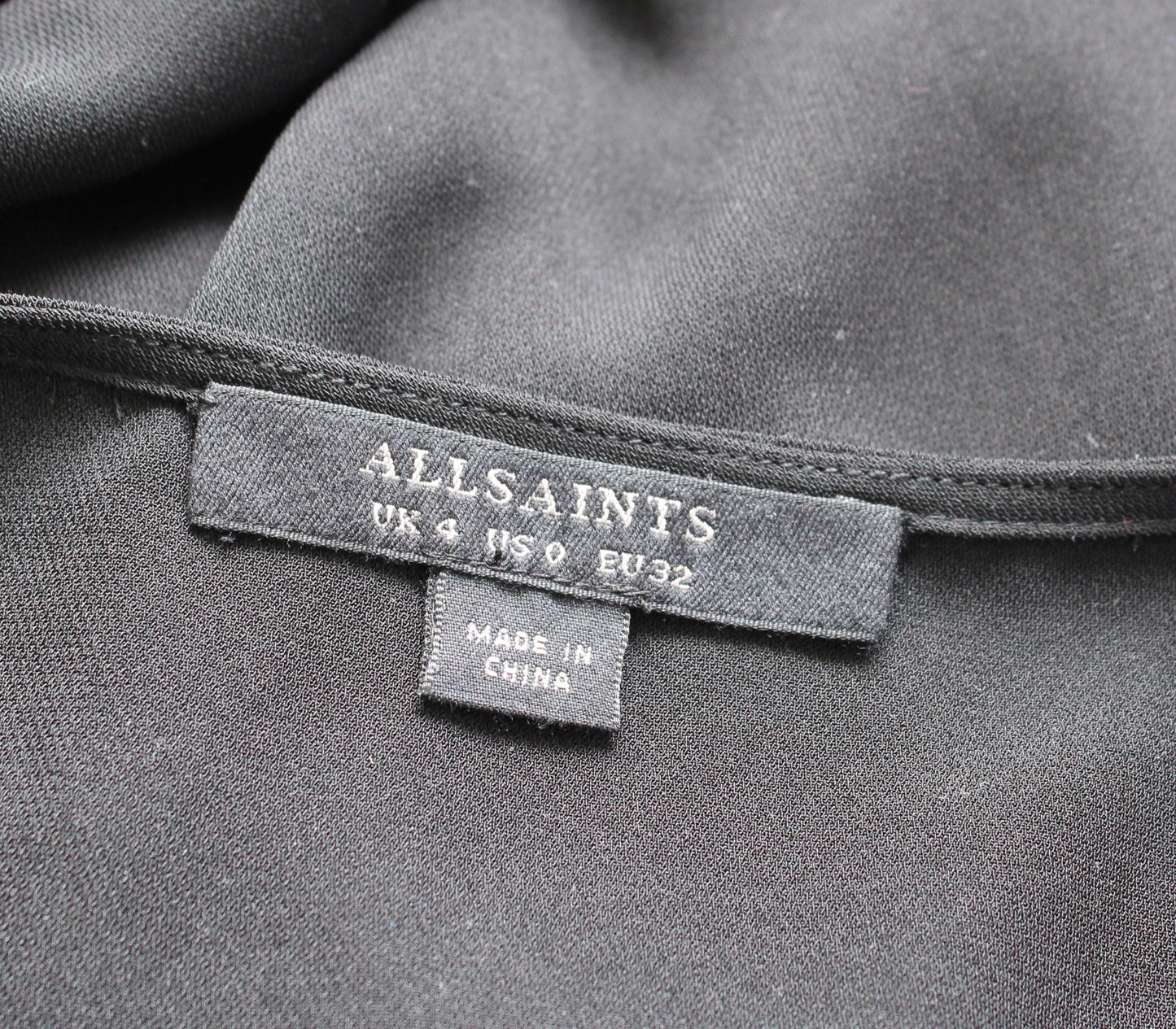 AllSaints Riviera Lux Velvet Floral Print Hi Lo Knot Ruched Midi Dress Size Us 0