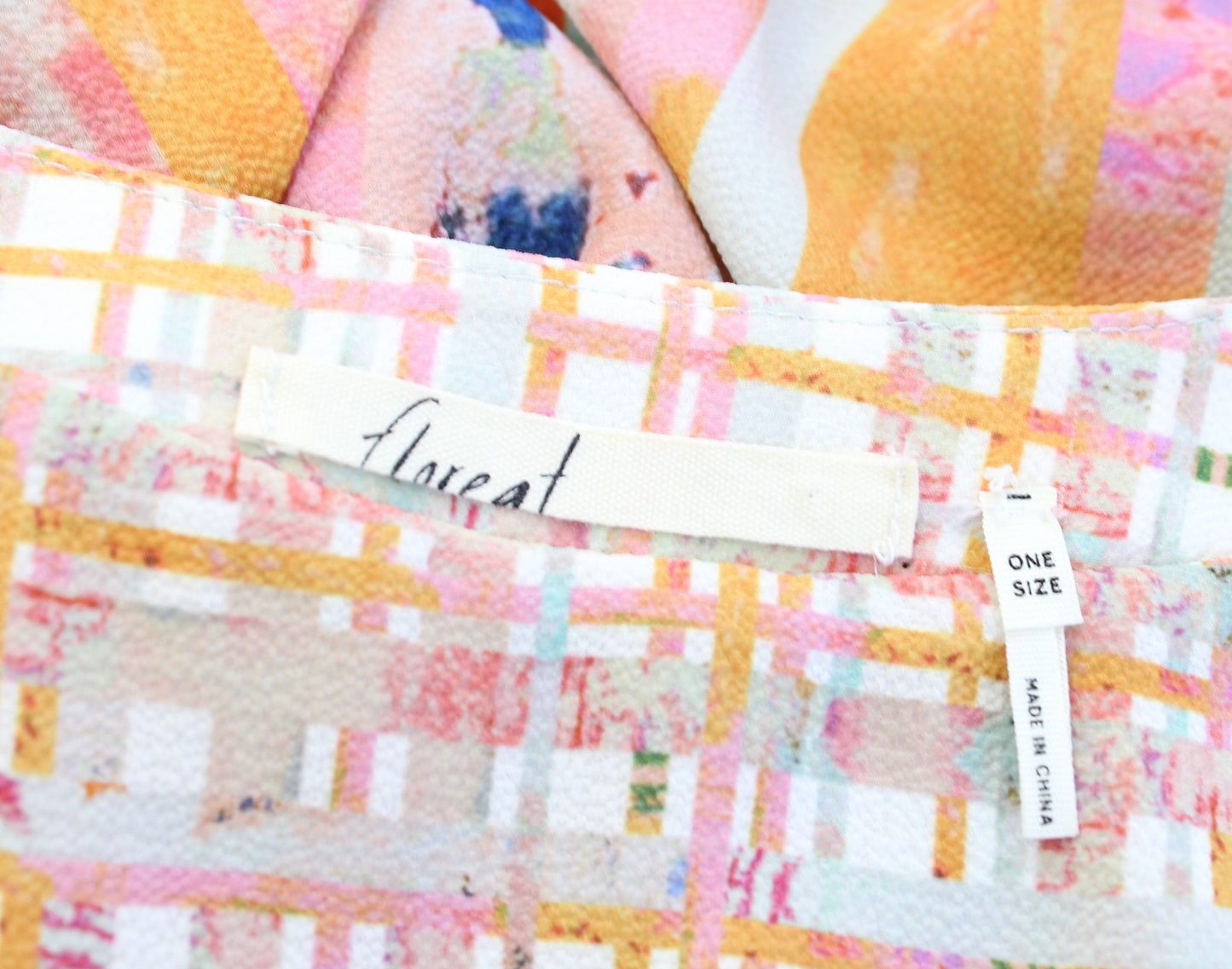 Floreat Anthropologie Colorful Abstract One Size Kimono Topper Jacket S M L Boho Short Sleeve