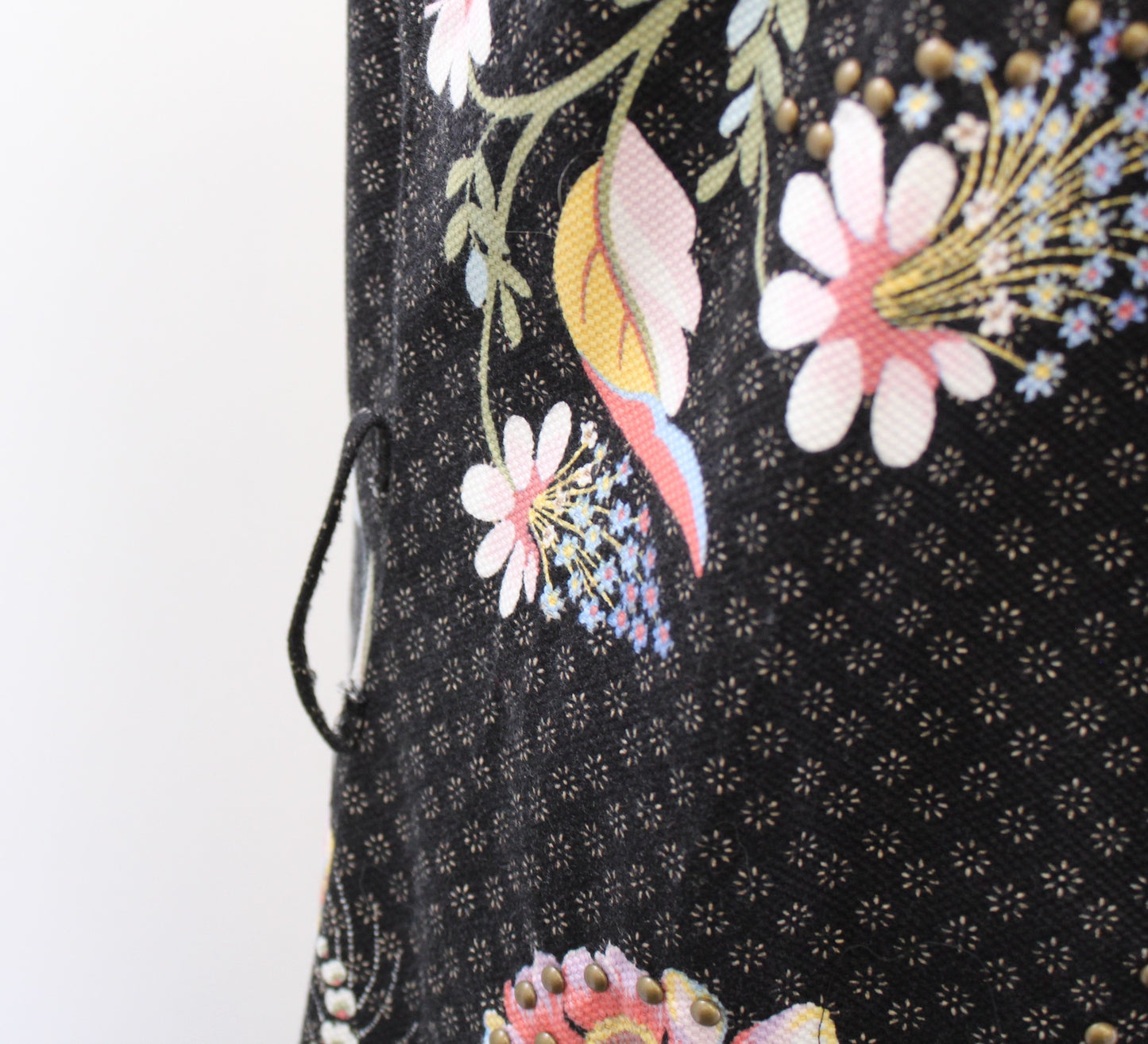 Maeve Anthropologie Ashbury Black Floral One Shoulder Shift Dress Size 8 Bow