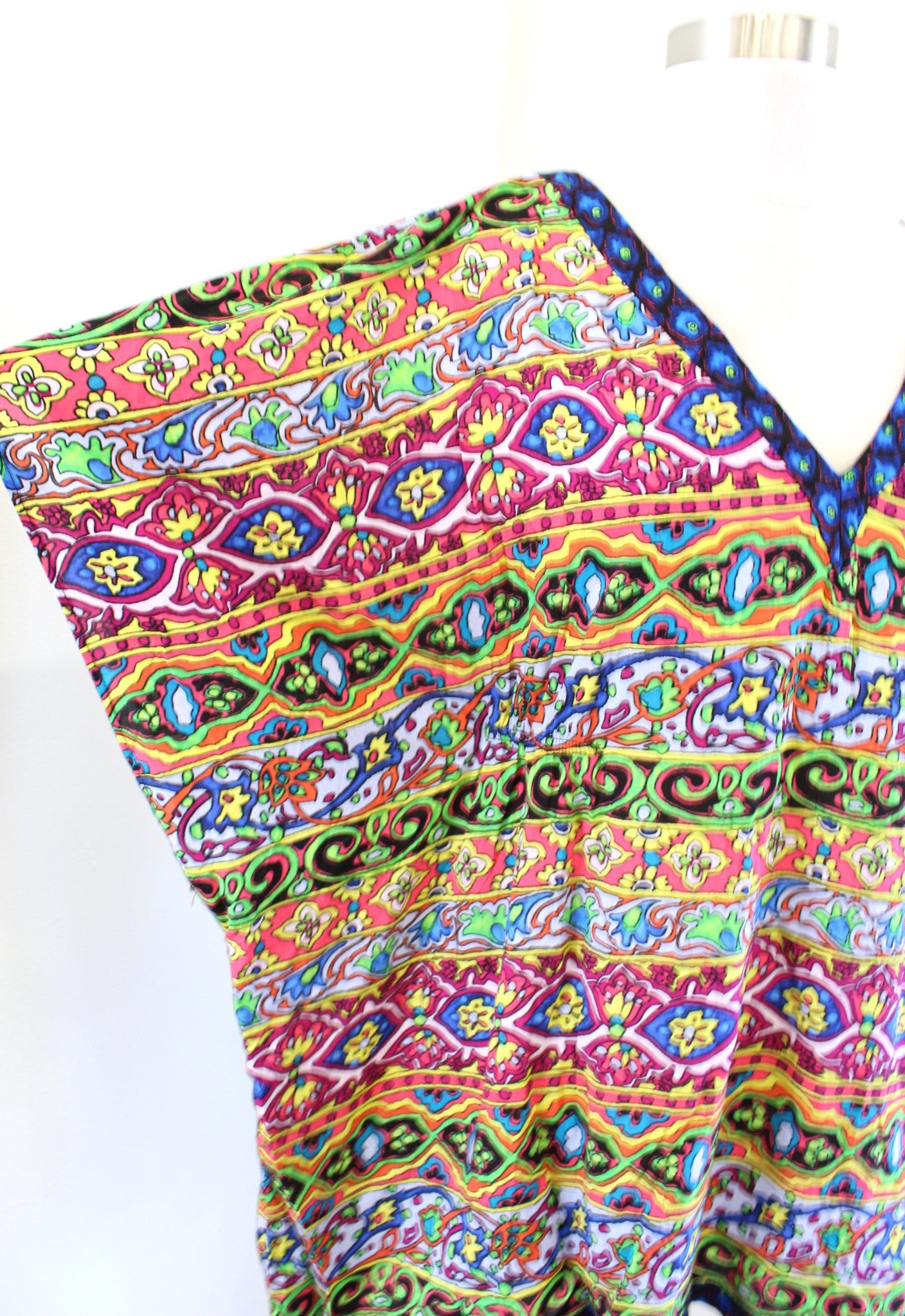 NWT Nanette Lepore Carnaval Geometric Print Colorful Tunic Swim Cover Coverup XS