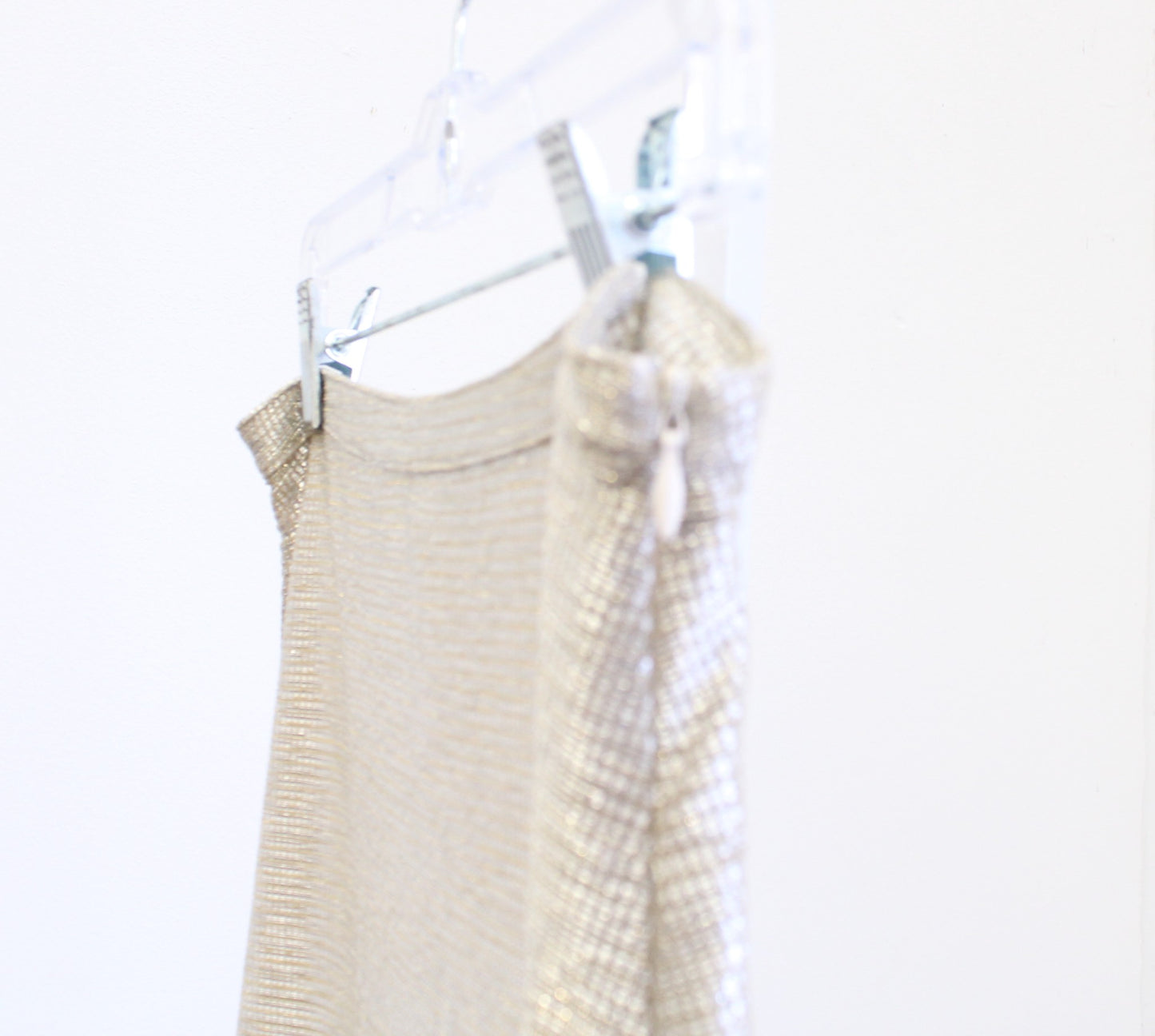 NWT Isla Maude Anthropologie Marcia Metallic Asymmetrical Hem Skirt Size S