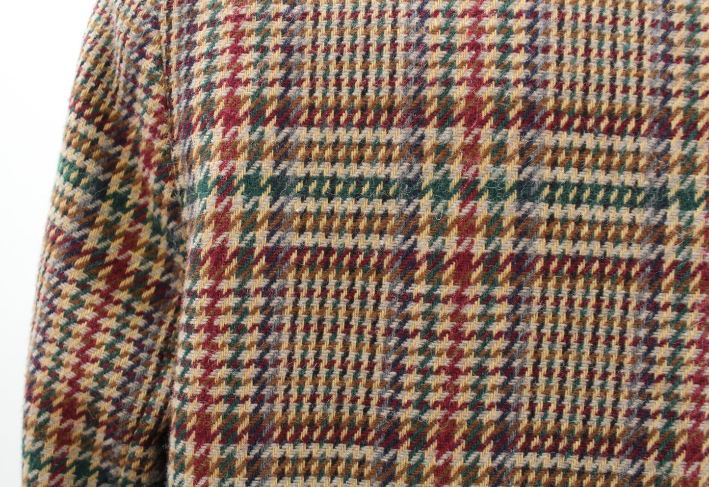 Vtg 90s Plaid Tweed Velvet Collar Boyfriend Style Blazer Jacket Sz 6 Retro Wool