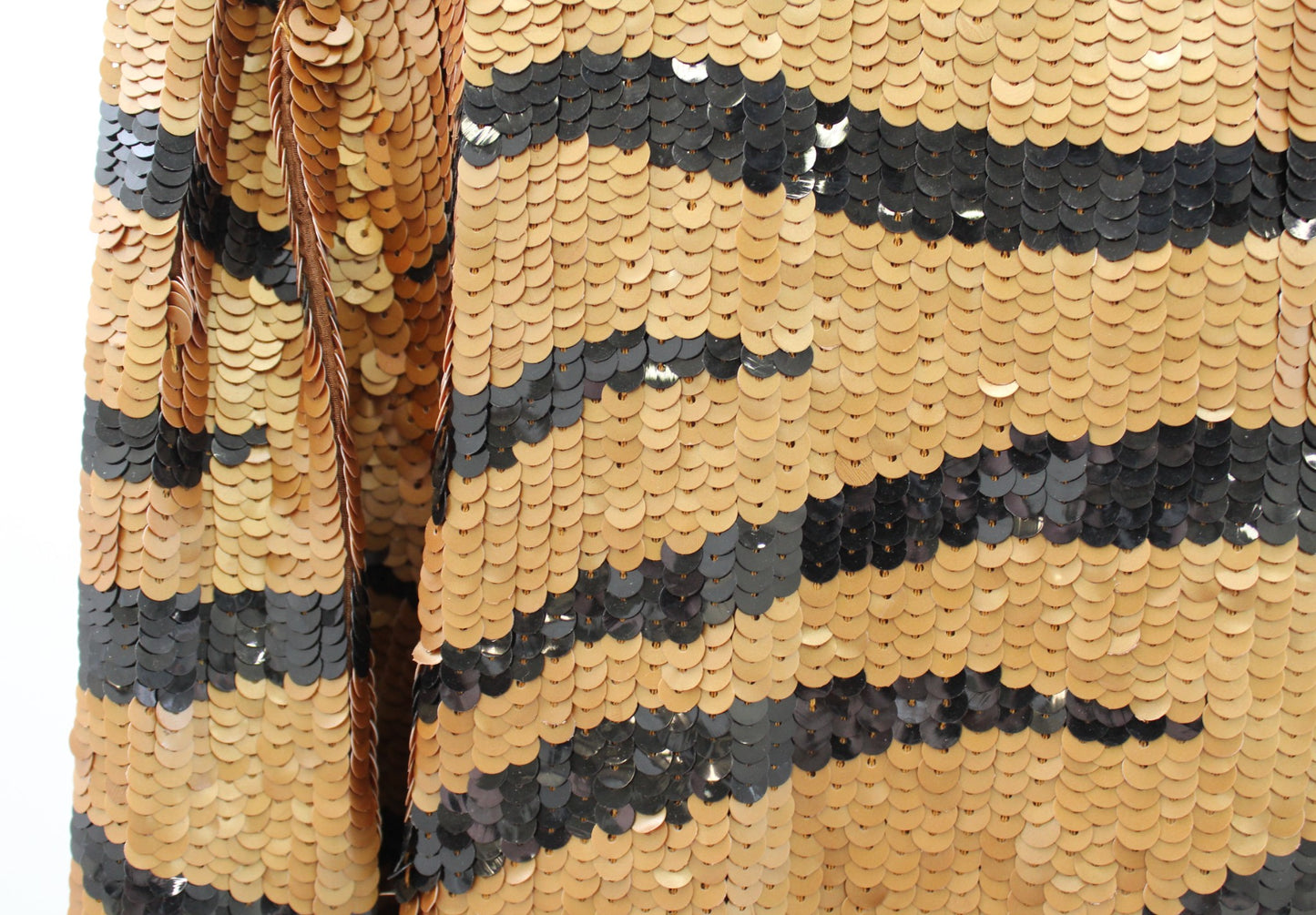 NWT Vtg 90s Gold Black Silk Beaded Sequin Evening Party Jacket Size M Deadstock