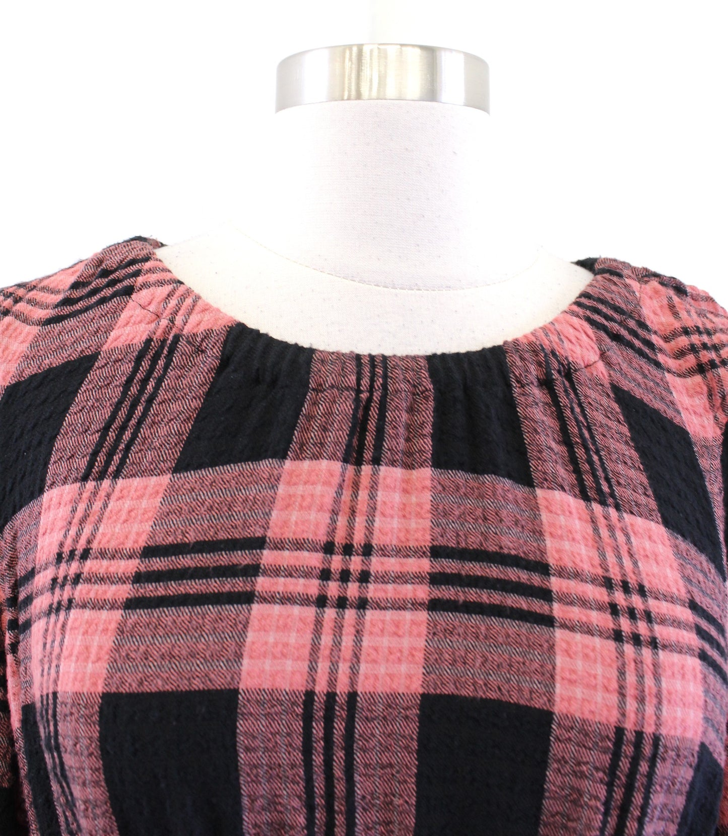 Cloth and Stone for Anthropologie Daia Plaid Tie Waist Flounce Dress Size S