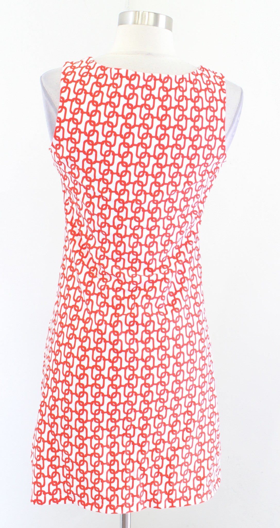 Jude Connally Red-Orange Geometric Link Print Jude Cloth Tank Dress Size XS