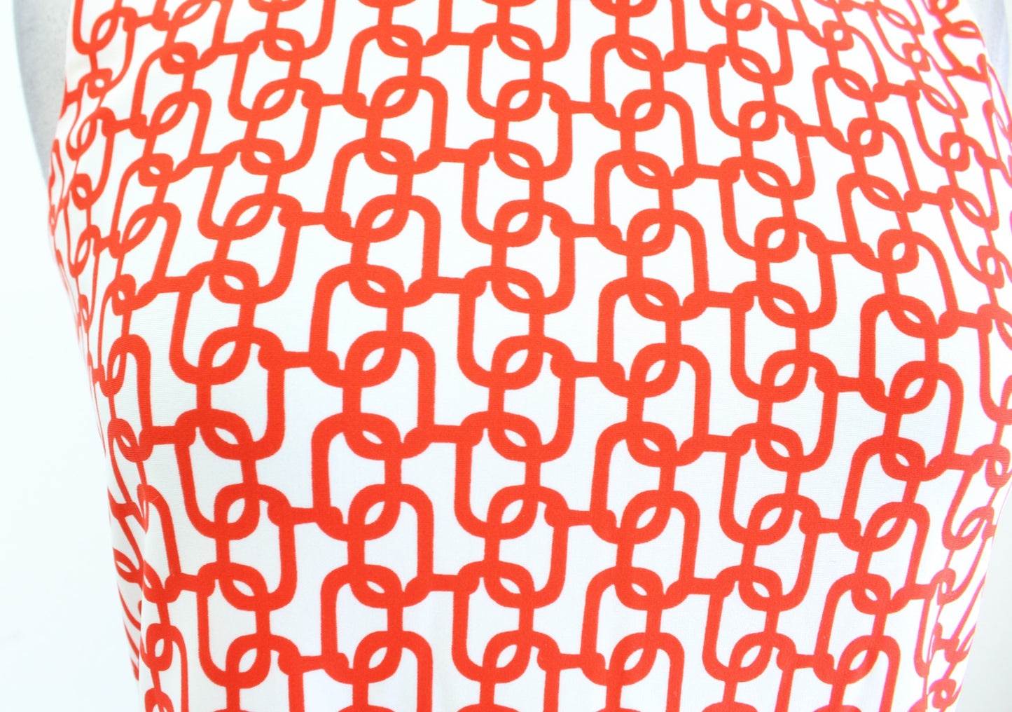 Jude Connally Red-Orange Geometric Link Print Jude Cloth Tank Dress Size XS