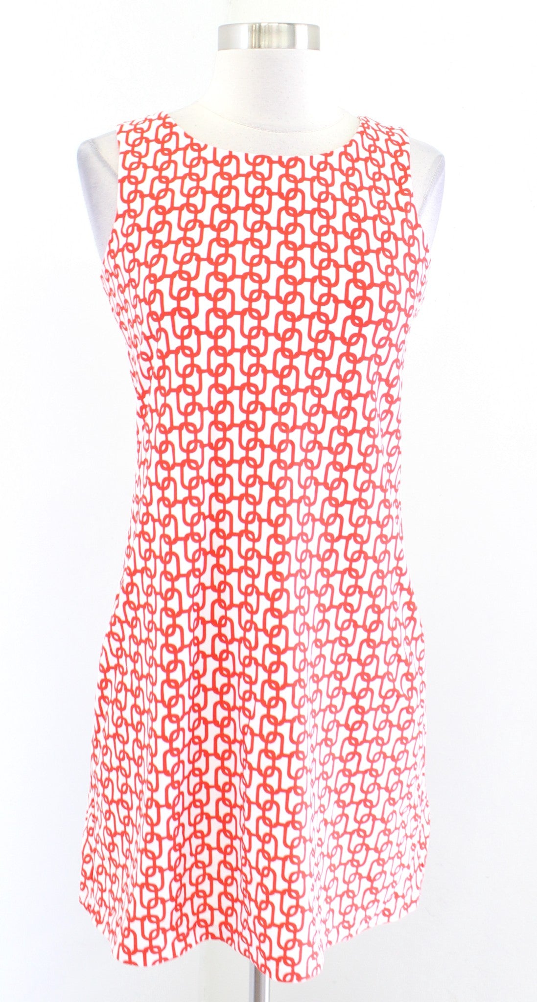 Jude Connally Red-Orange Geometric Link Print Jude Cloth Tank Dress Size XS