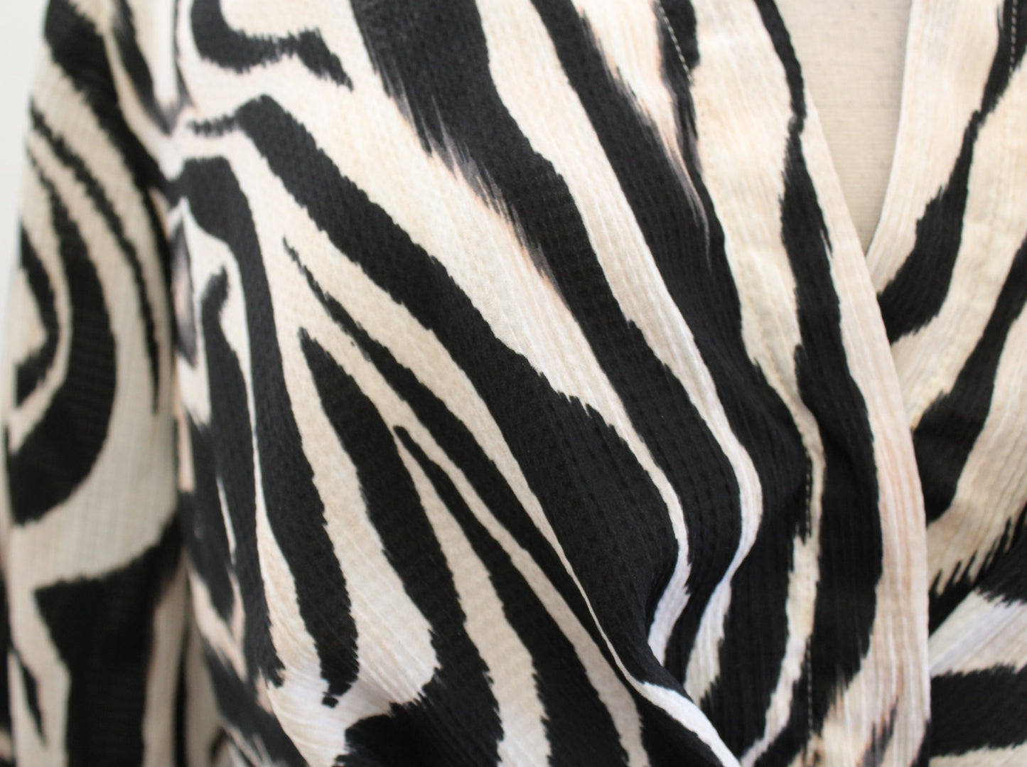 NWT by Anthropologie Abstract Animal Print Ruched Mini Dress Size 2P Long Sleeve