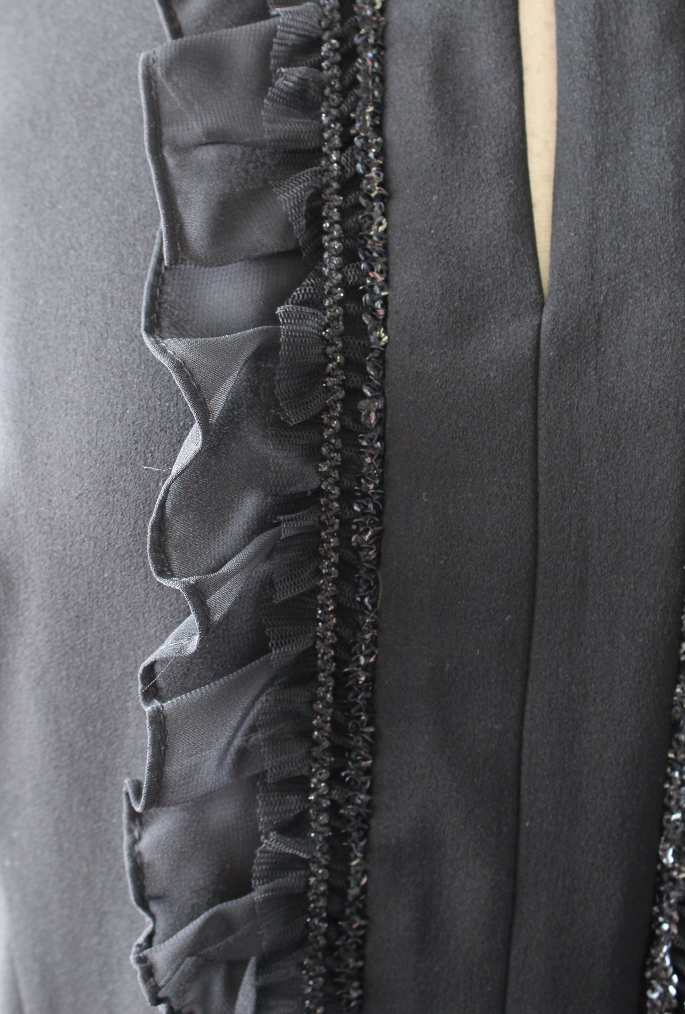 Tahari ASL Levine Womens Black Keyhole Metallic Ruffle Trim Sheath Dress Size 10