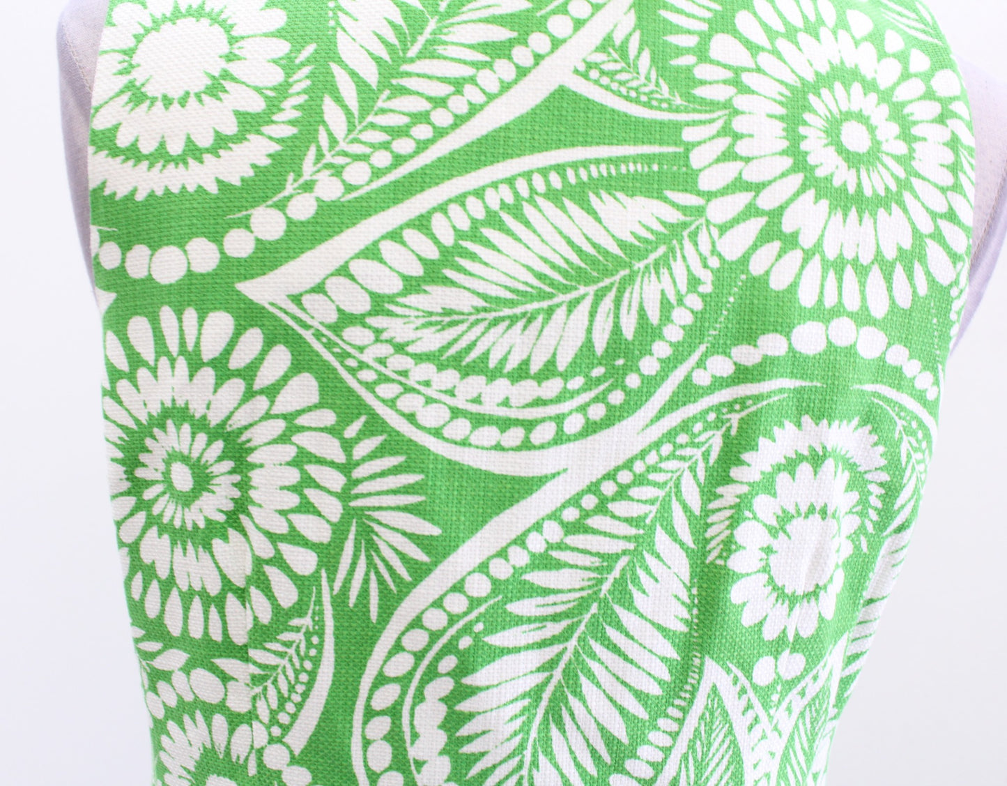 Kate Spade Bonnie Green White Floral Ruffle Neck Textured Sheath Dress Size S